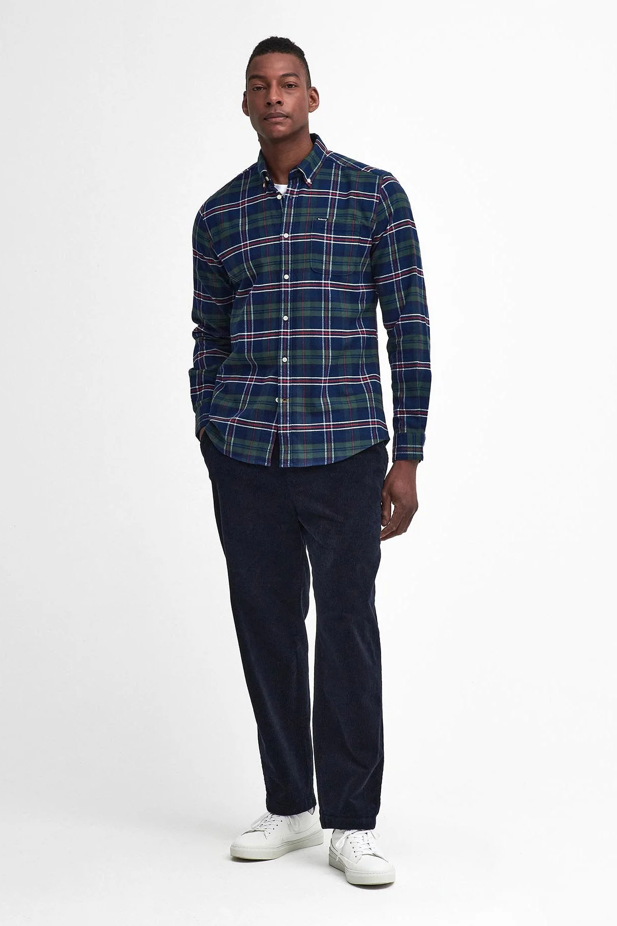 Ronan Tailored Brushed Cotton Shirt - Deep Blue - Image 4