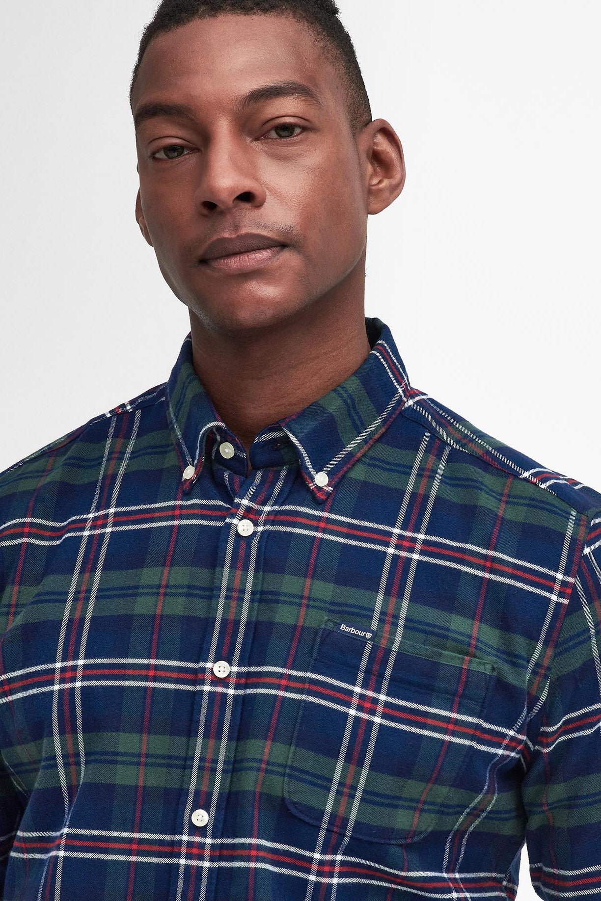 Ronan Tailored Brushed Cotton Shirt - Deep Blue - Image 5