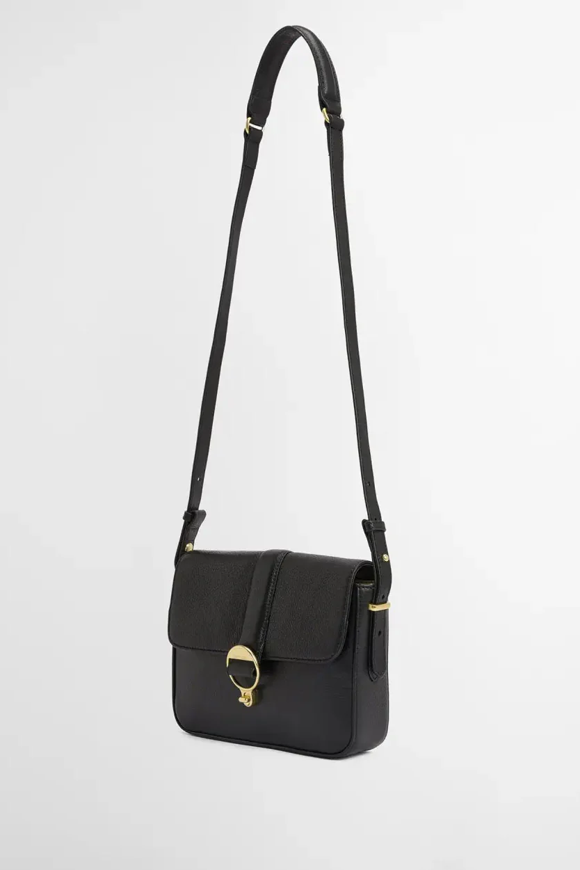 Rosa Leather Crossbody Bag - Black - Image 3