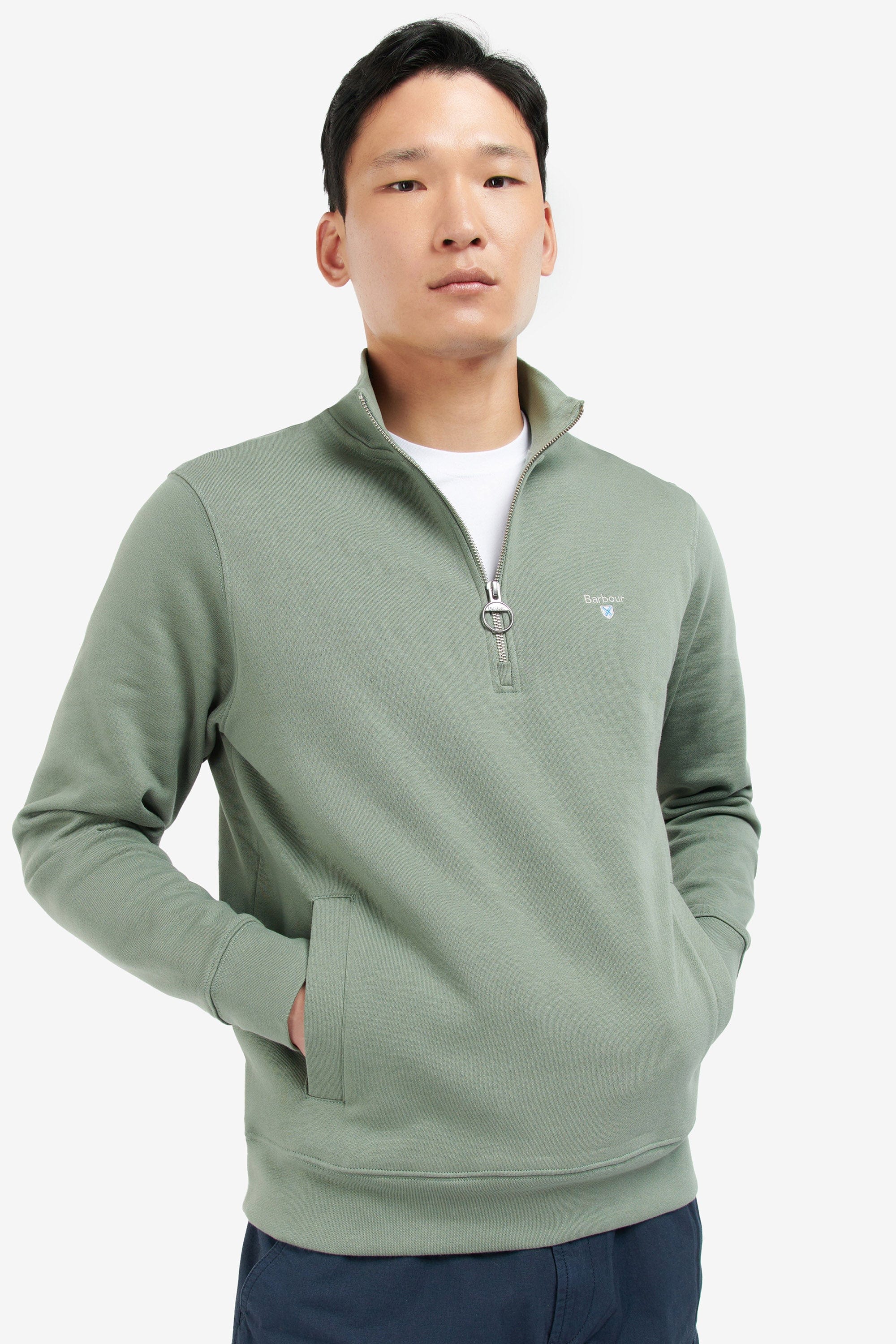 Rothley Half Zip Sweatshirt - Agave Green - Image 2