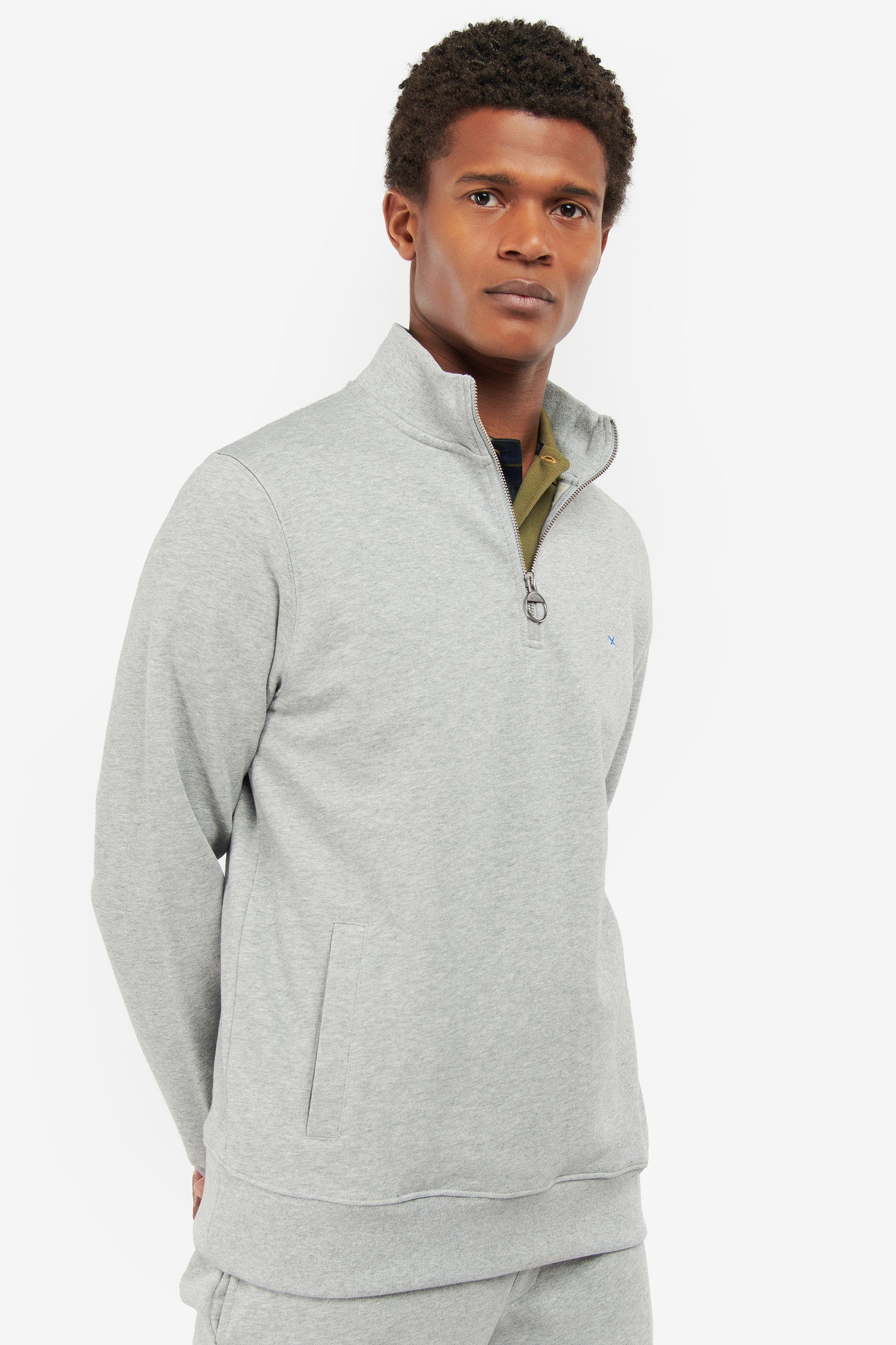 Rothley Half Zip Sweatshirt - Grey Marl - Image 4