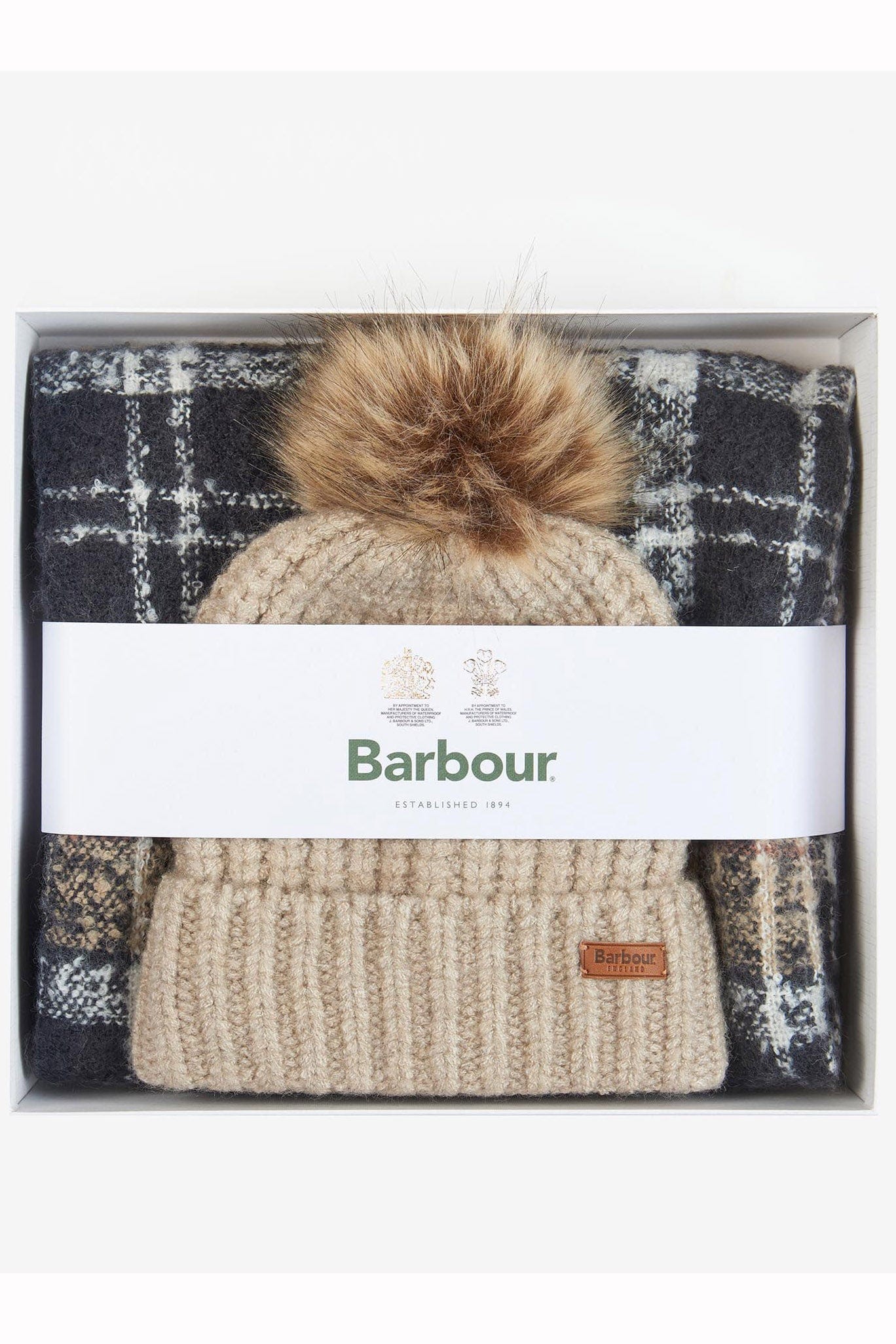 Saltburn Beanie & Tartan Scarf Gift Set - Rosewood - Image 2