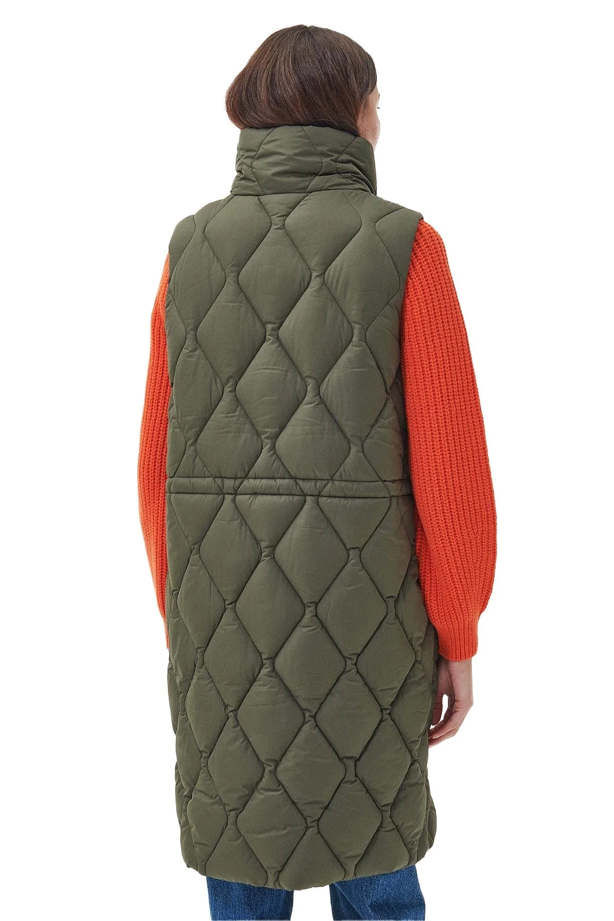 Samphire Quilted Gilet - Deep Olive - Image 3