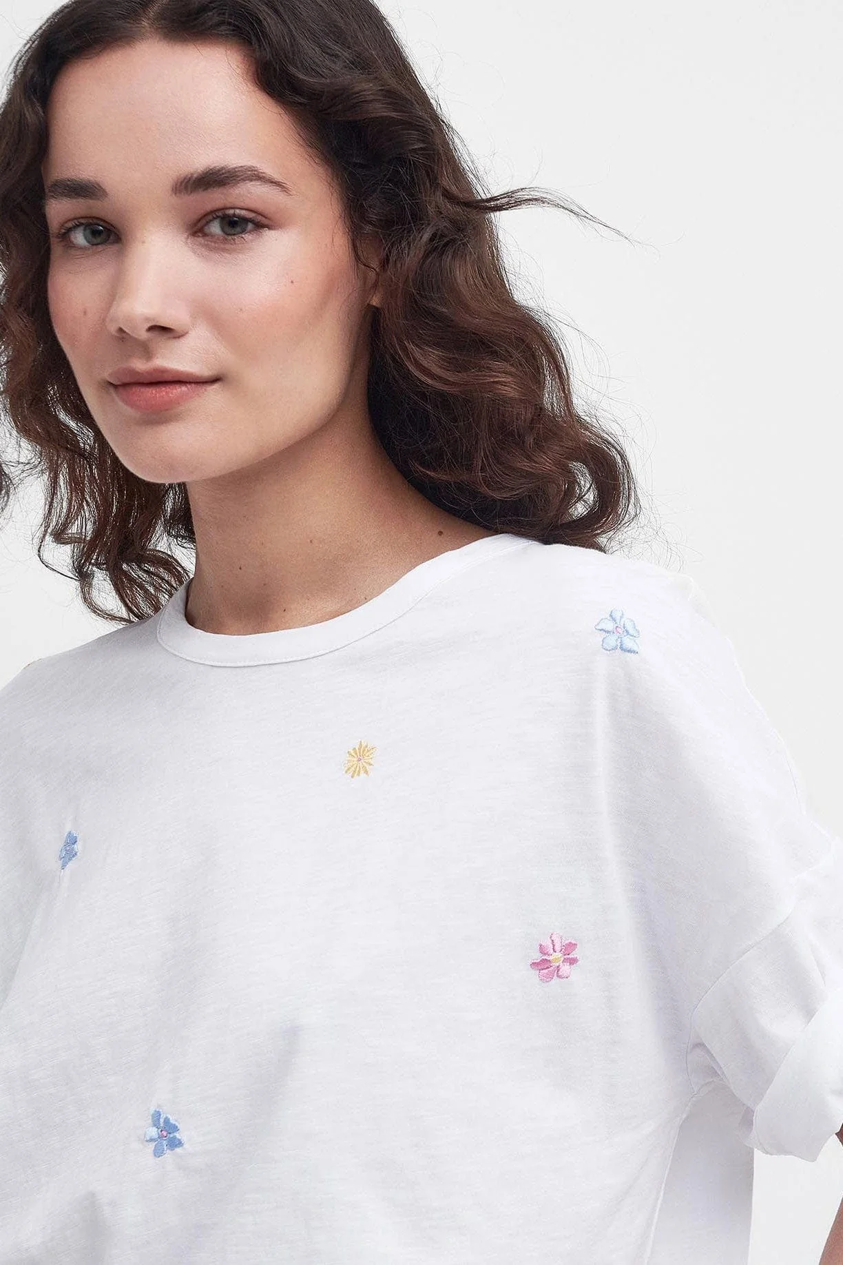 Sandfield Floral T-Shirt - Classic White - Image 2
