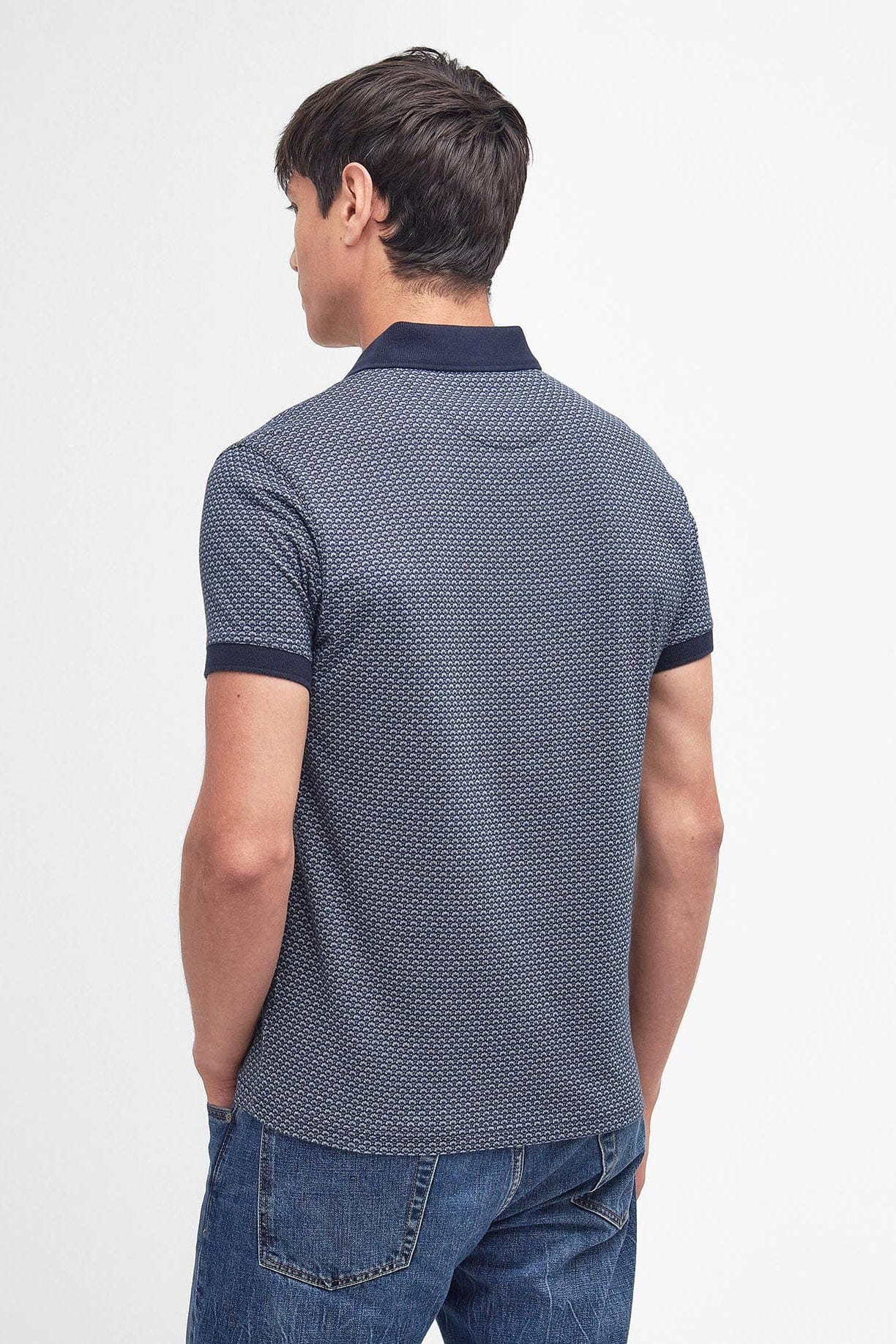 Shell Print Polo Shirt - Classic Navy - Image 3