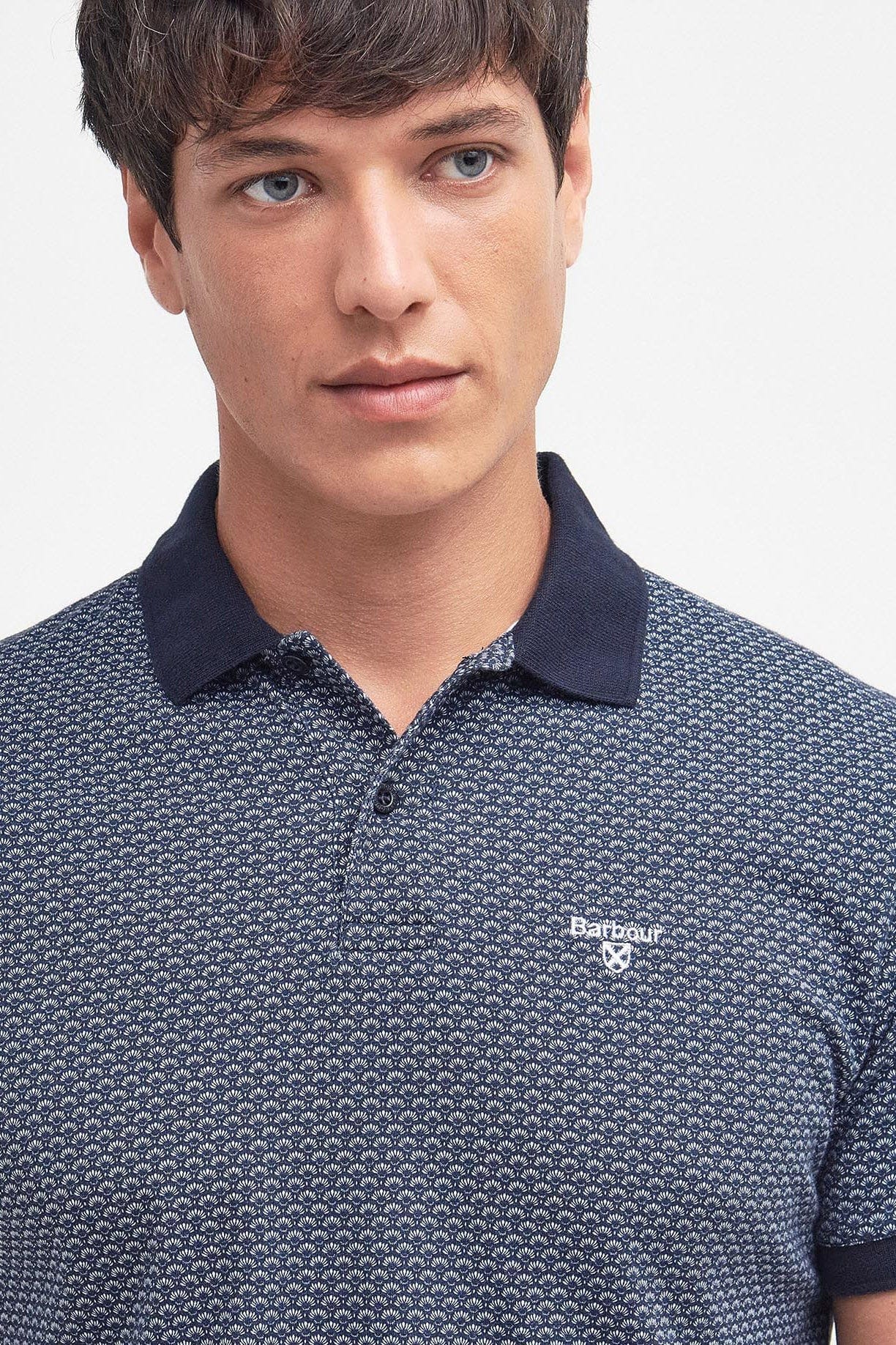 Shell Print Polo Shirt - Classic Navy - Image 6