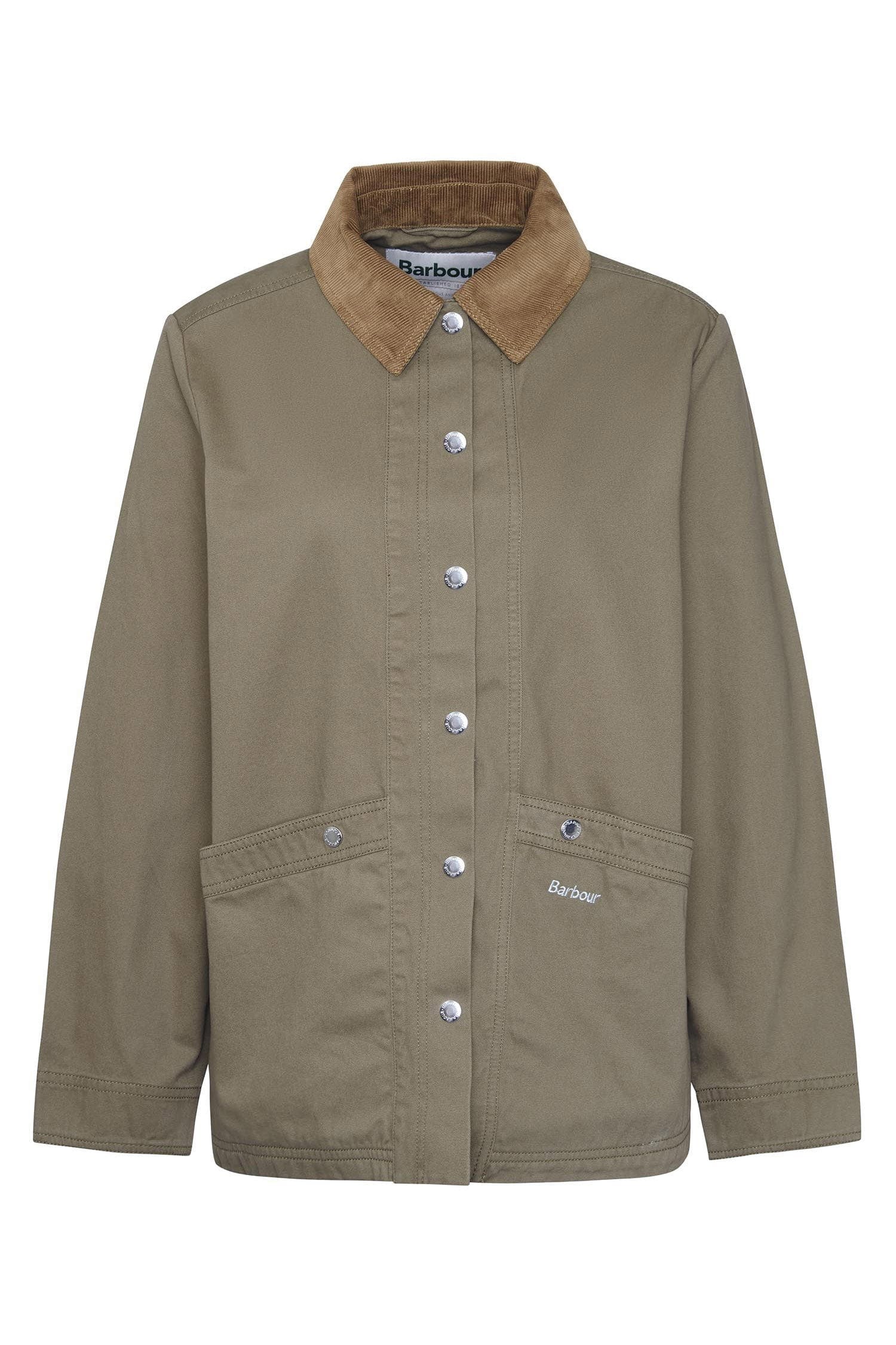 Sonnie Cotton Twill Casual Jacket - Dusky Green