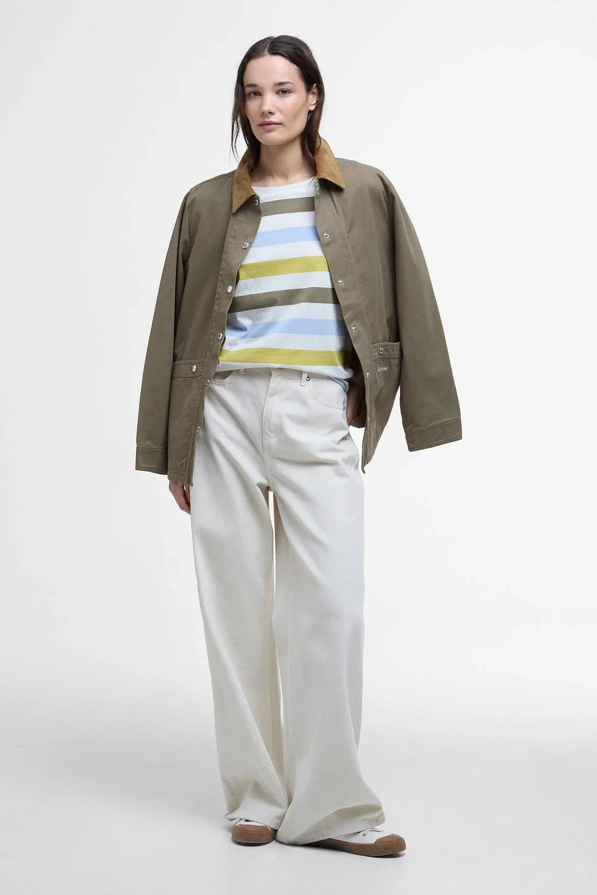 Sonnie Cotton Twill Casual Jacket - Dusky Green - Image 5