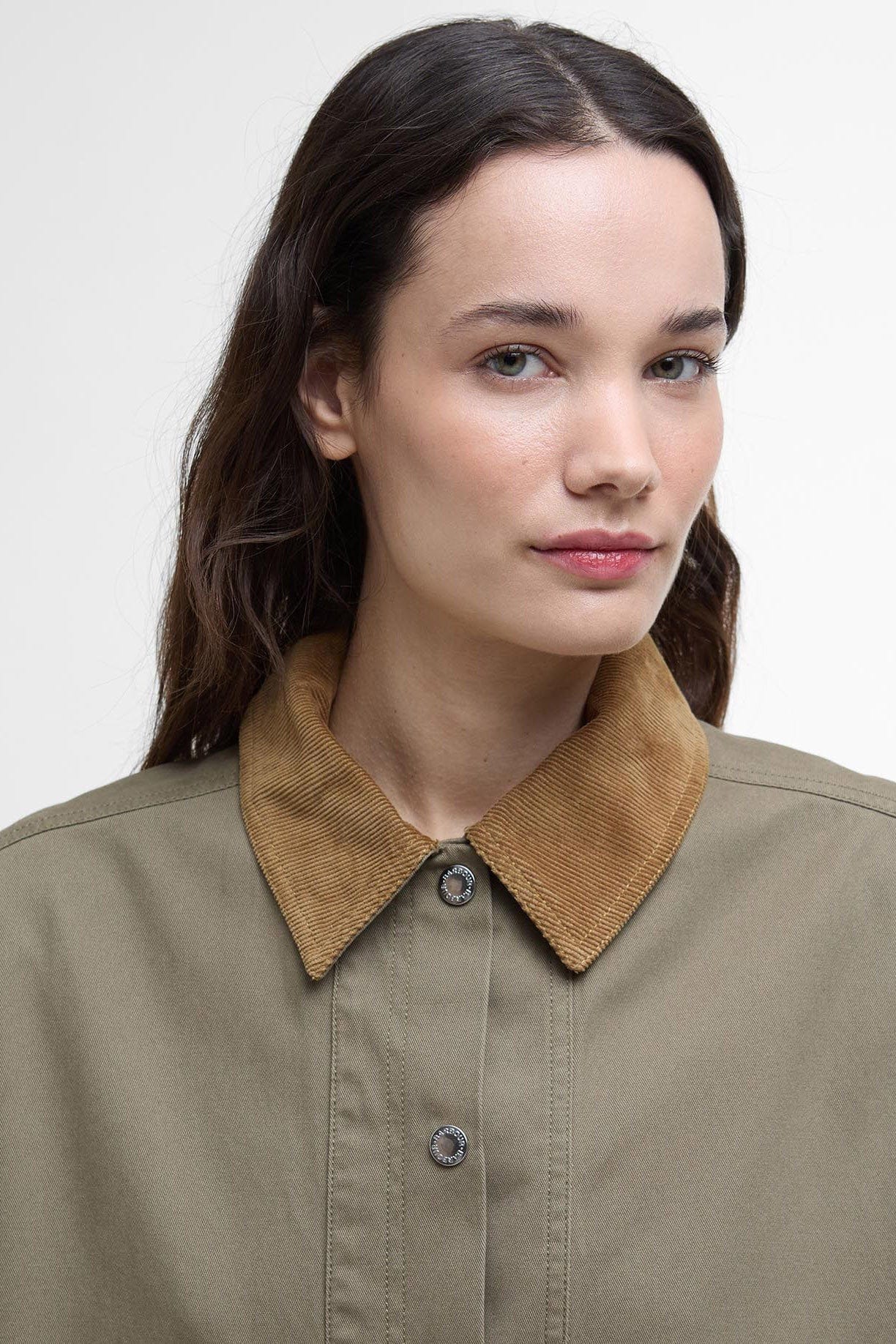 Sonnie Cotton Twill Casual Jacket - Dusky Green - Image 7