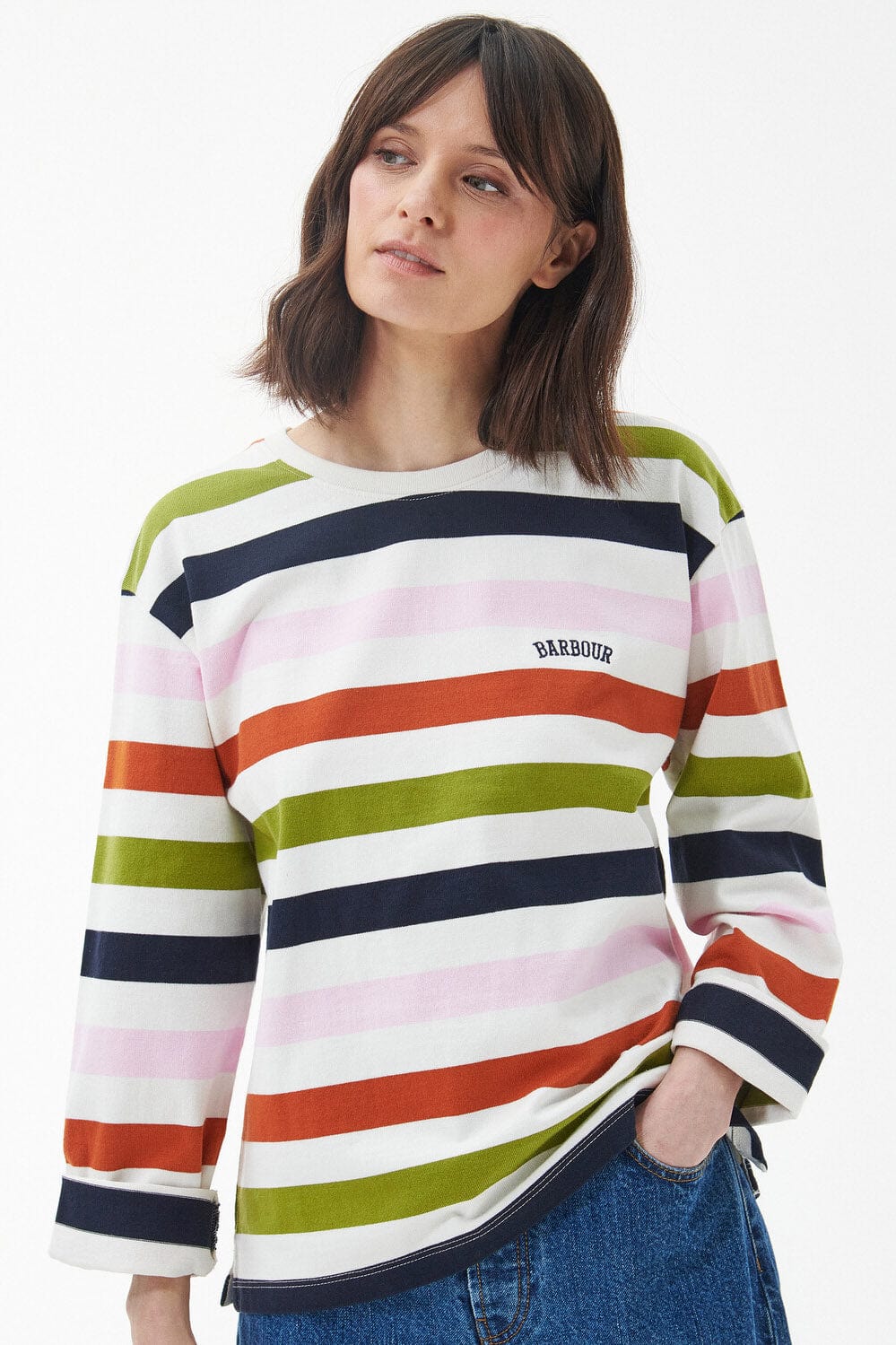 Southport Long Sleeve Top - Multi Stripe - Image 2