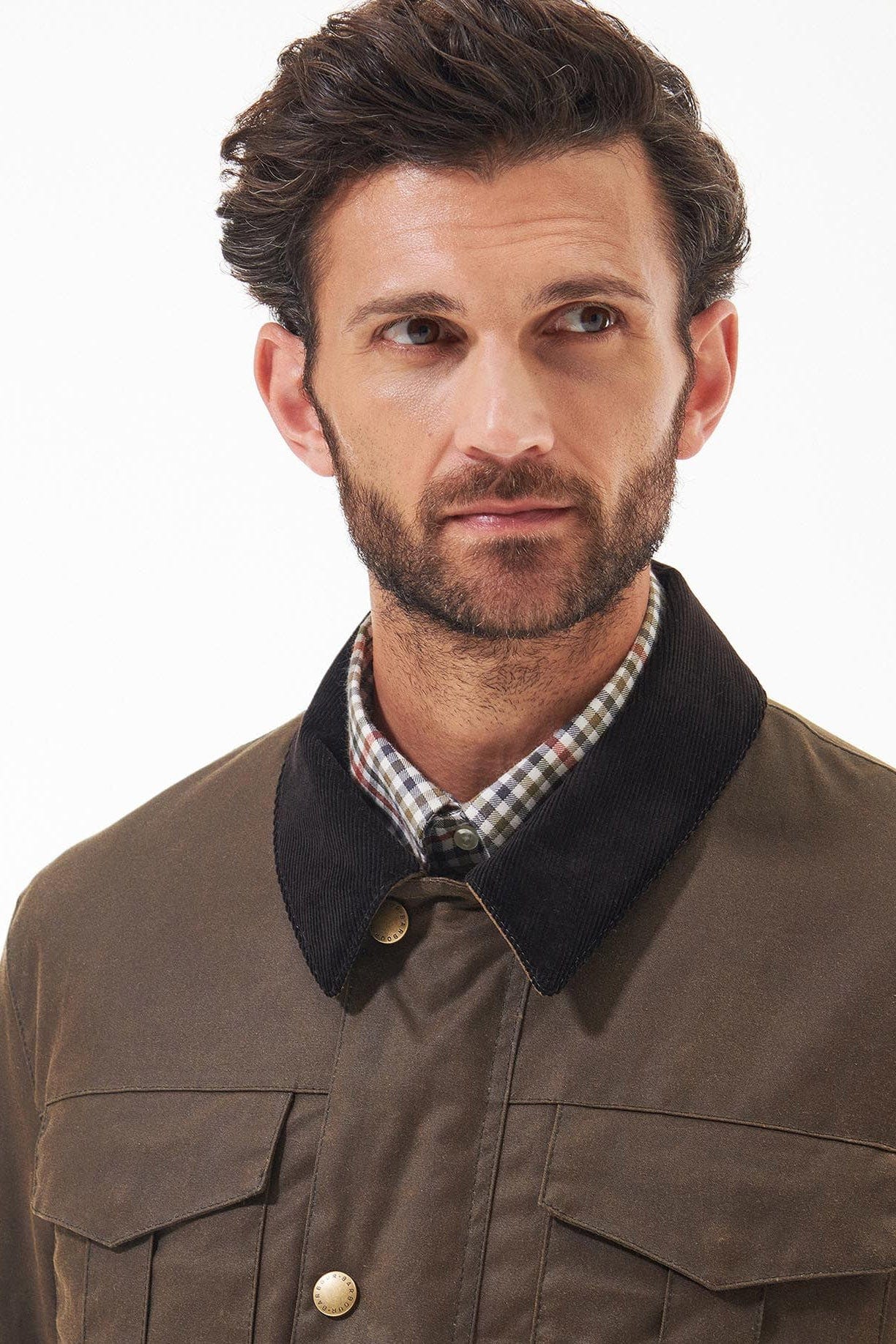 Spen Wax Jacket - Brown - Image 4