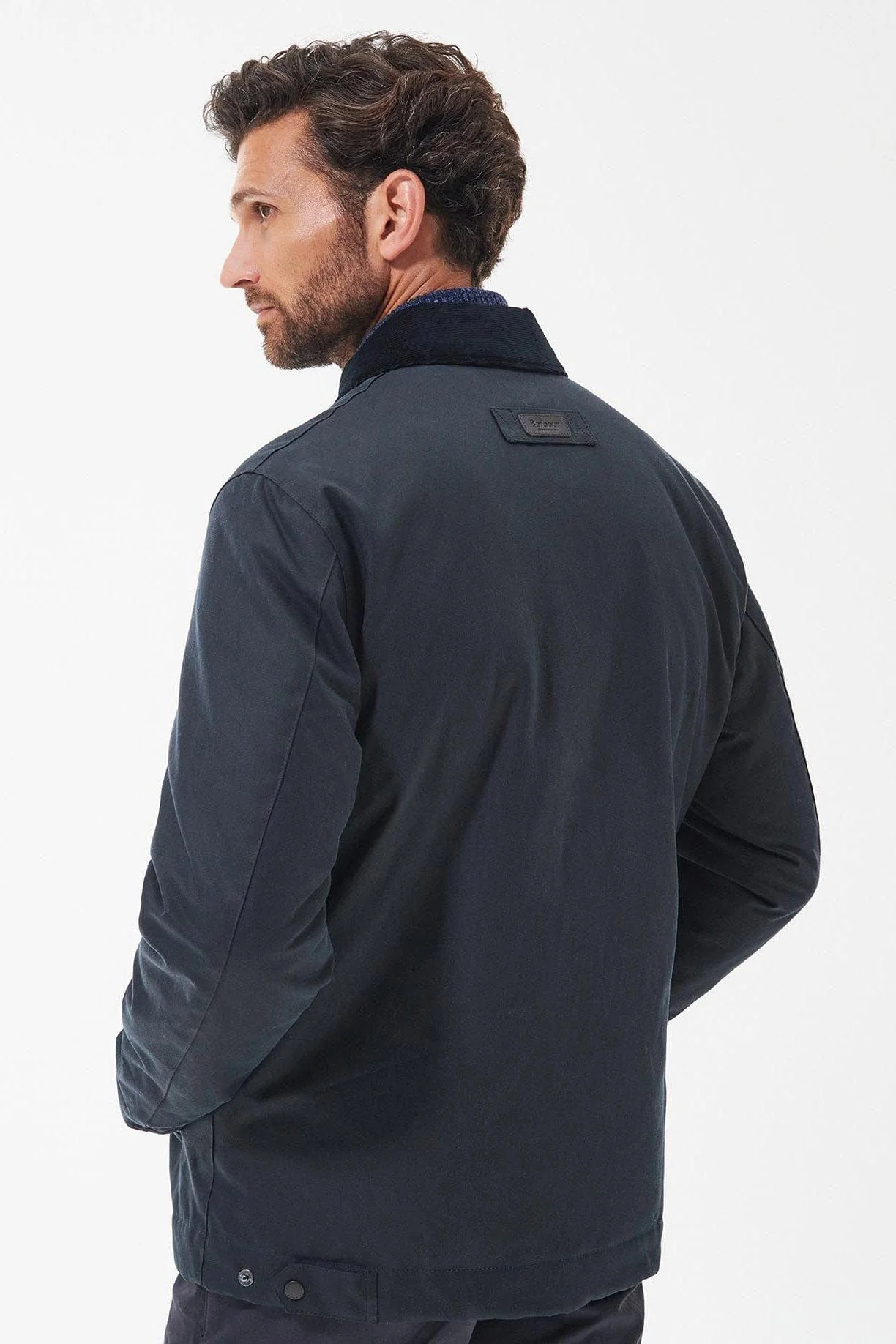 Spen Wax Jacket - Navy - Image 3