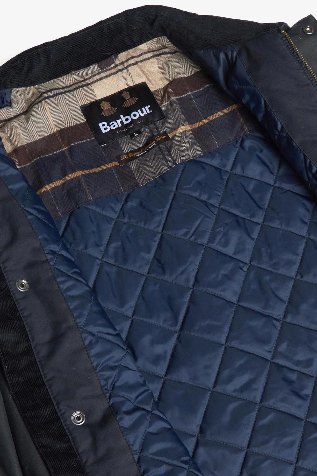 Spen Wax Jacket - Navy - Image 7