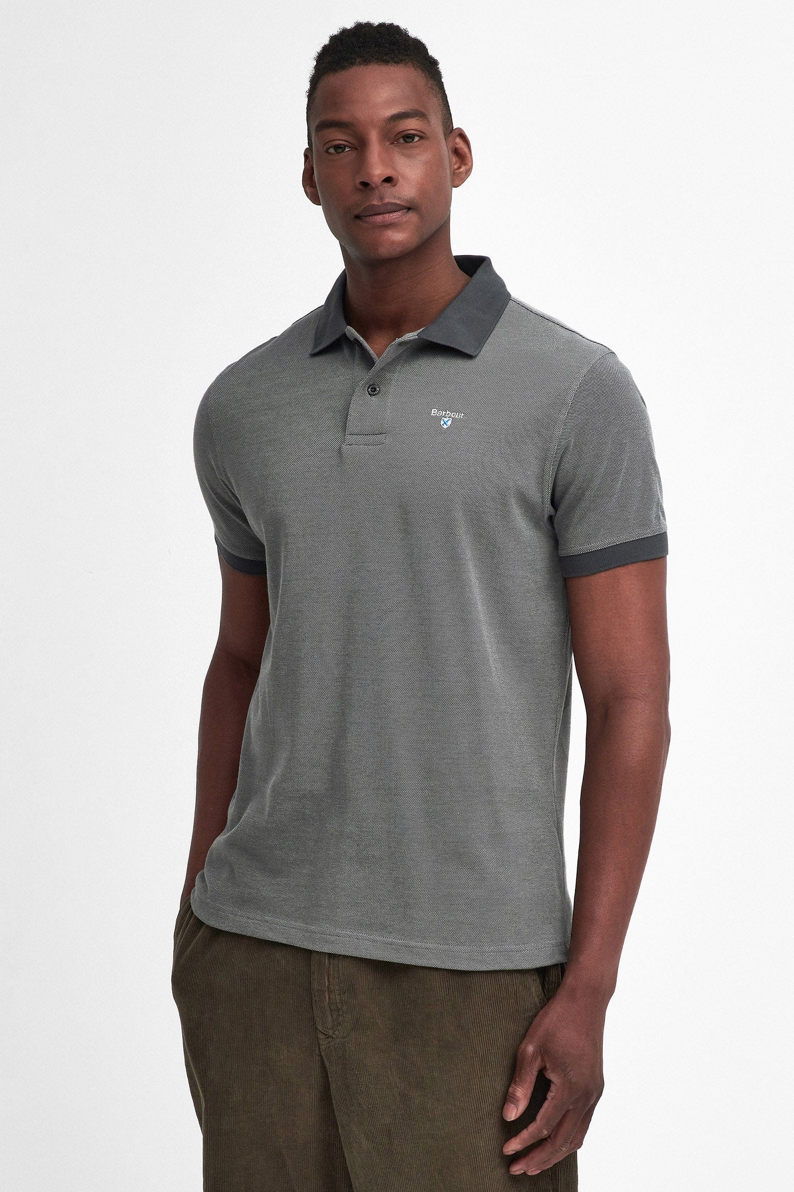 Sports Mix Polo Shirt - Mid Grey - Image 2