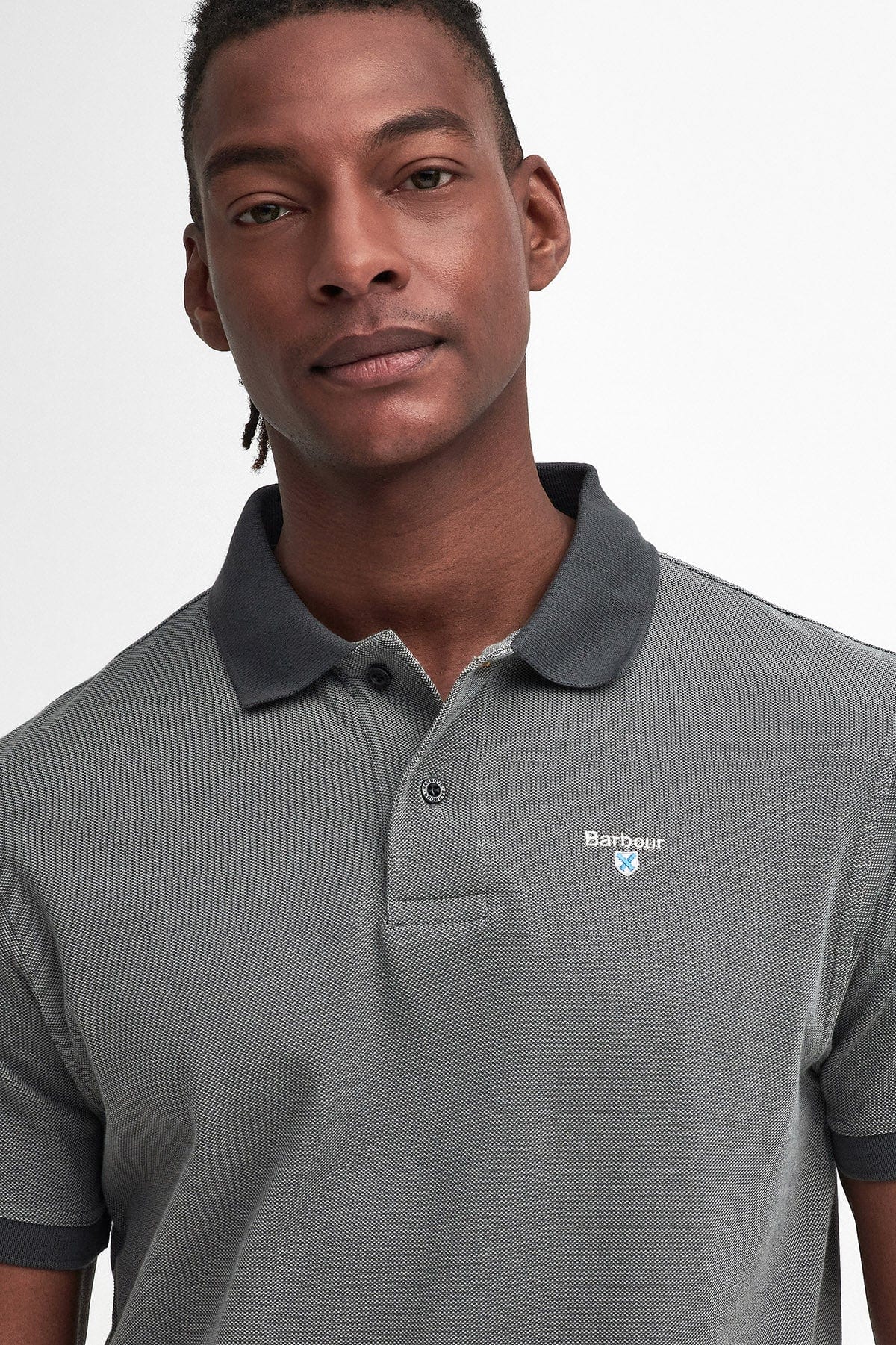Sports Mix Polo Shirt - Mid Grey - Image 4