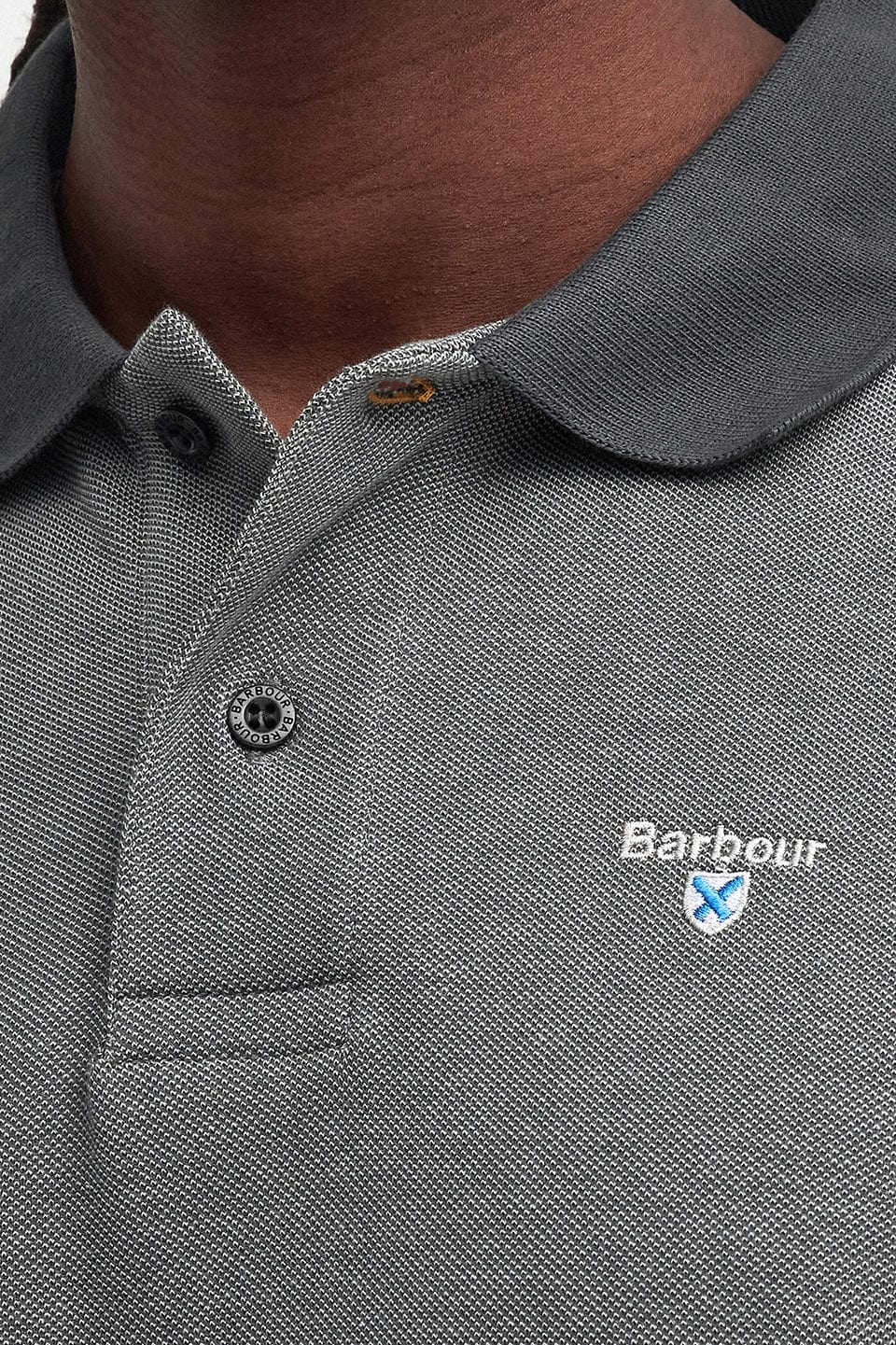 Sports Mix Polo Shirt - Mid Grey - Image 5