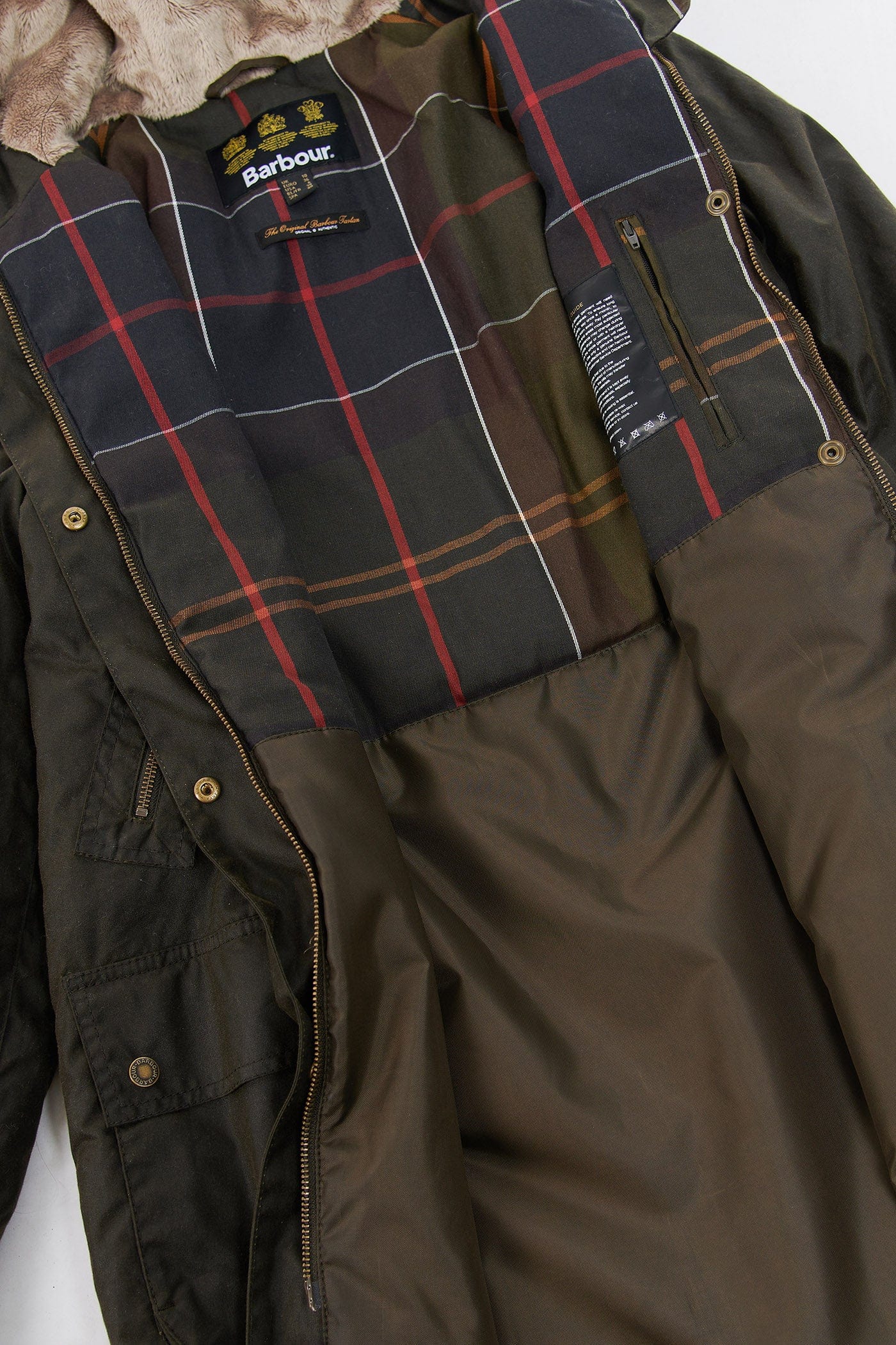 Stavia Wax Jacket - Olive/Classic - Image 6