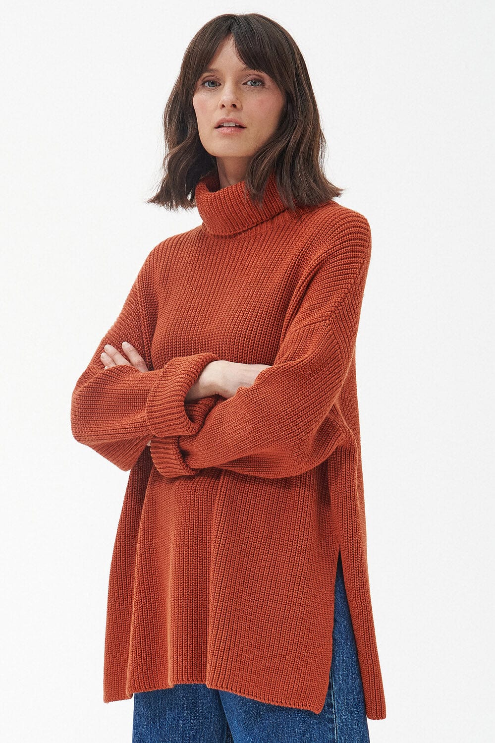 Stitch Cape Jumper - Spiced Pumpkin - Image 2