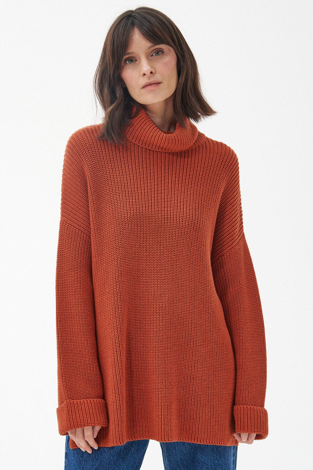 Stitch Cape Jumper - Spiced Pumpkin - Image 3