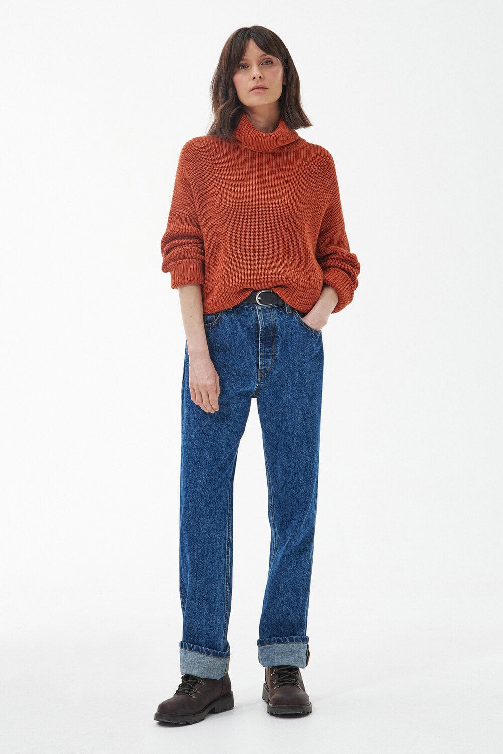 Stitch Cape Jumper - Spiced Pumpkin - Image 4