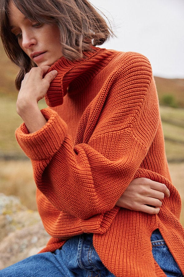 Stitch Cape Jumper - Spiced Pumpkin - Image 8