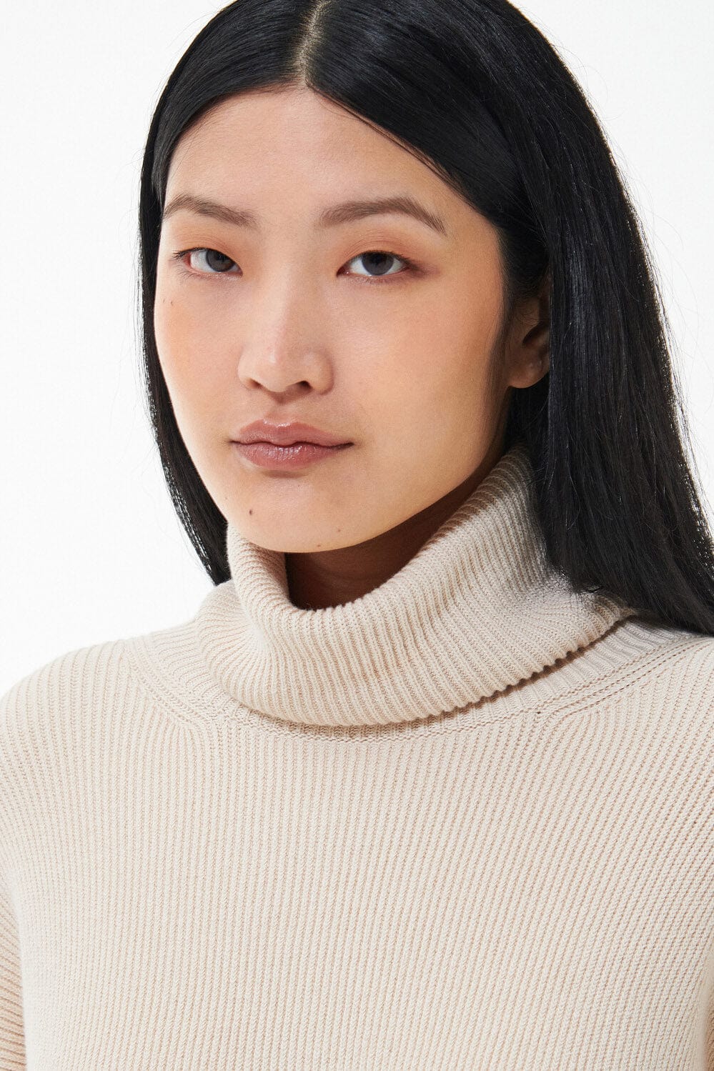 Stitch Knit Jumper Dress - Oatmeal - Image 3