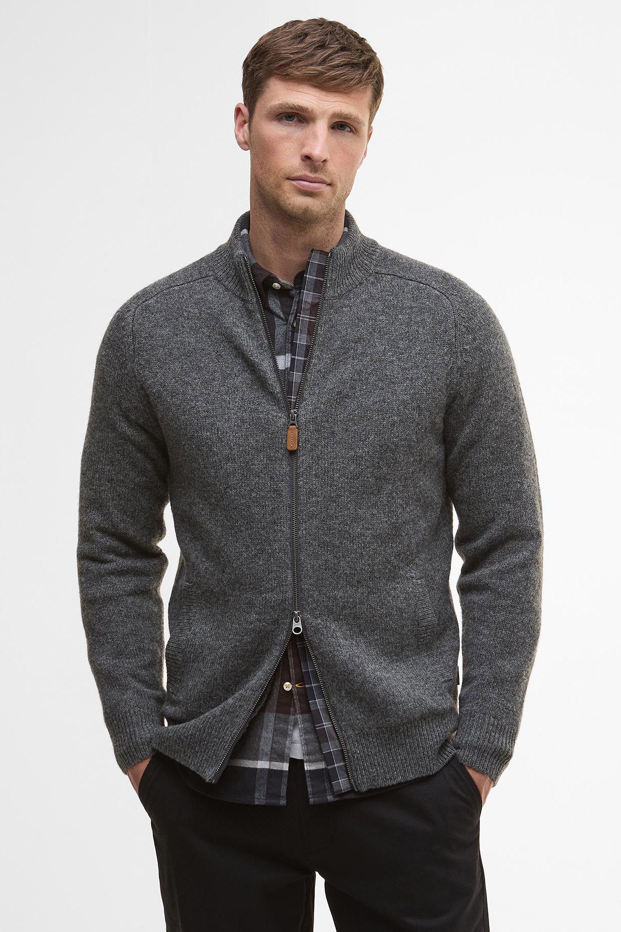 Talder Zip-Up Jumper - Charcoal - Image 2