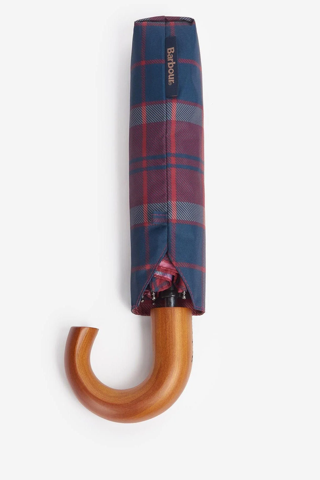 Tartan Mini Umbrella - Cranberry - Image 2