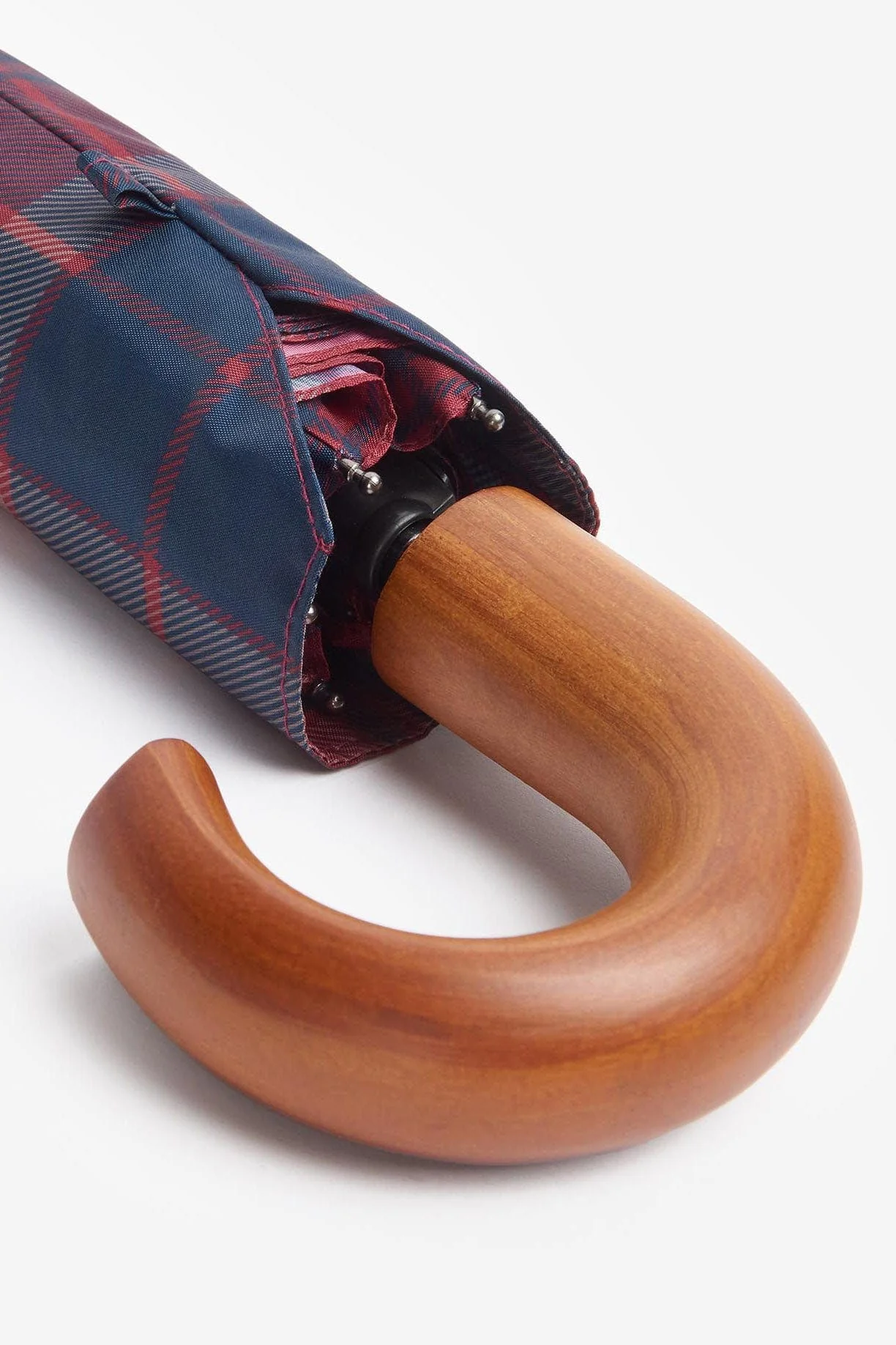 Tartan Mini Umbrella - Cranberry - Image 3