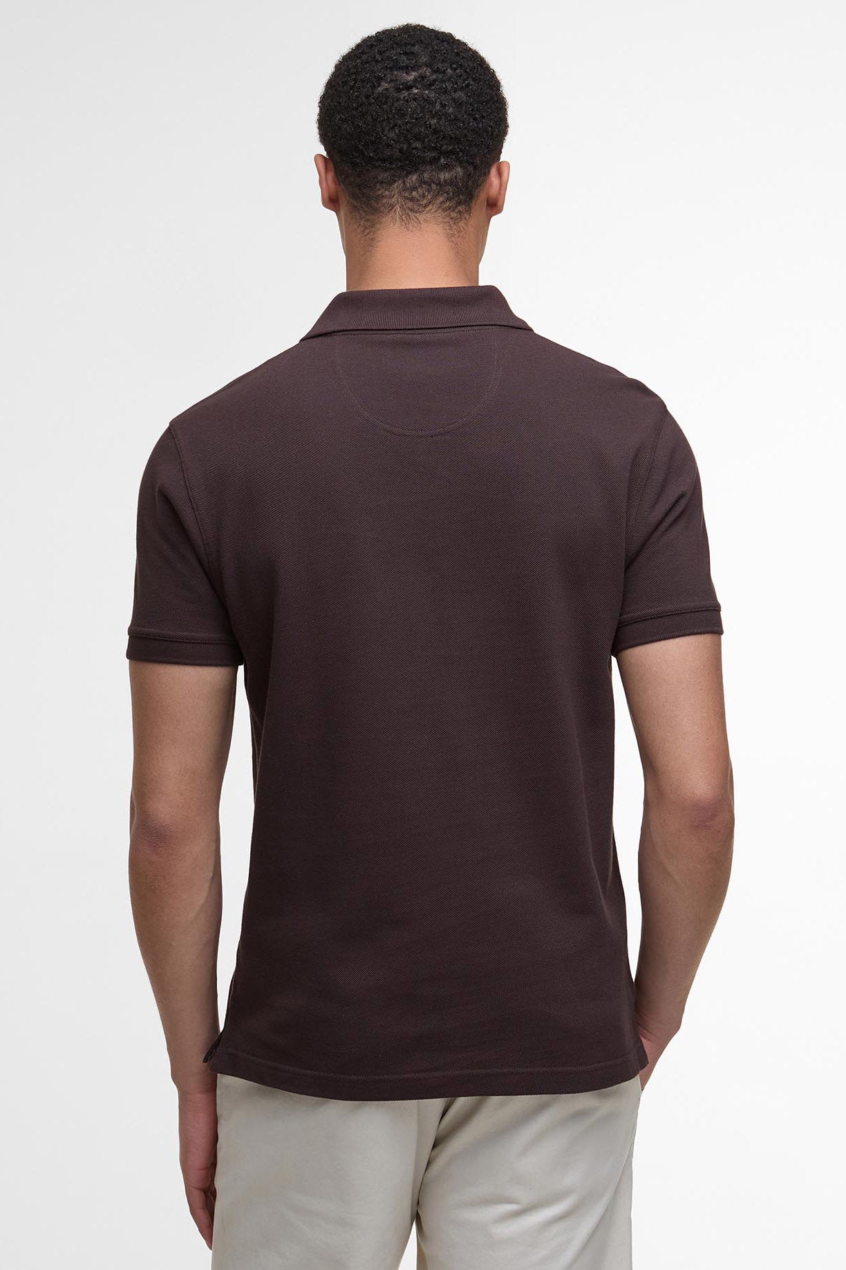 Tartan Pique Polo - Dark Oak - Image 3