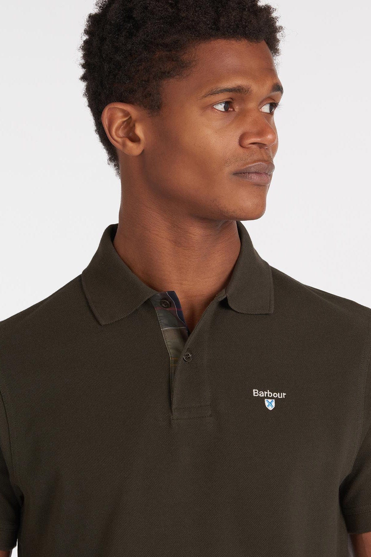 Tartan Pique Polo - Forest Green - Image 4