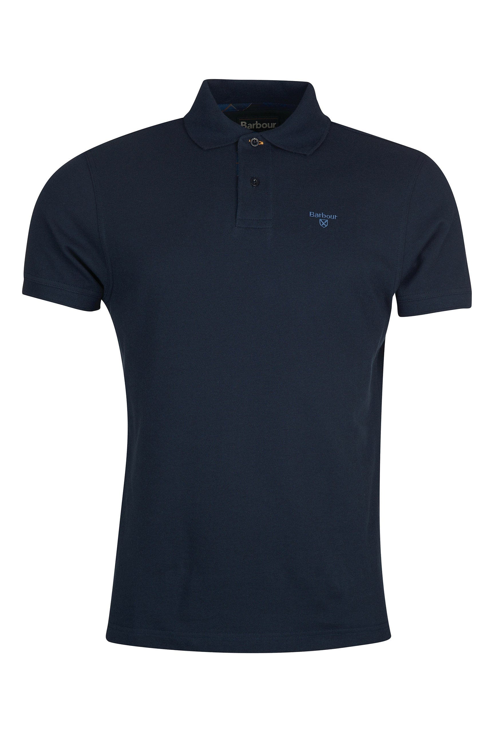 Tartan Pique Polo - Navy