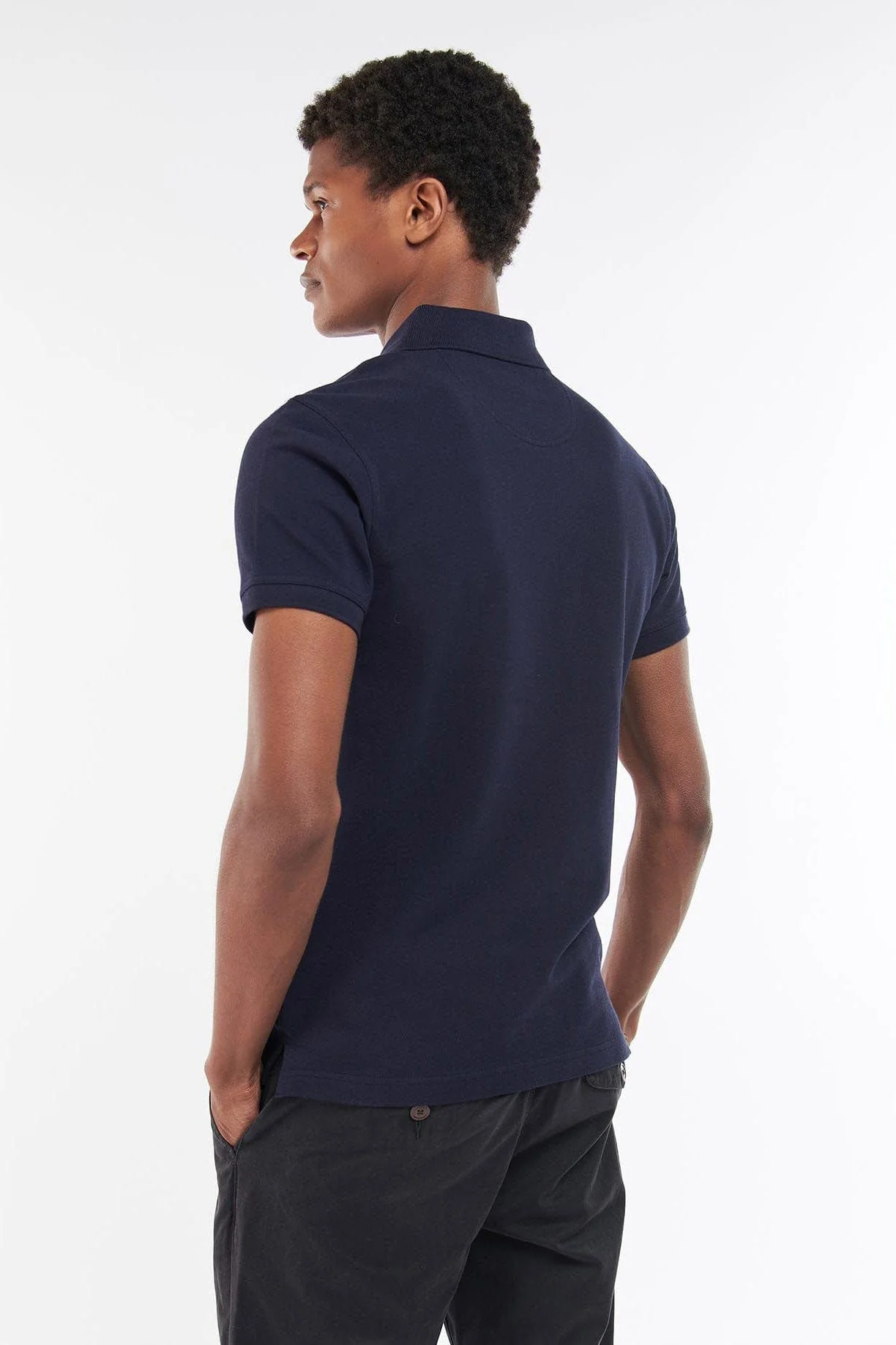 Tartan Pique Polo - Night Sky/Olive Night - Image 3