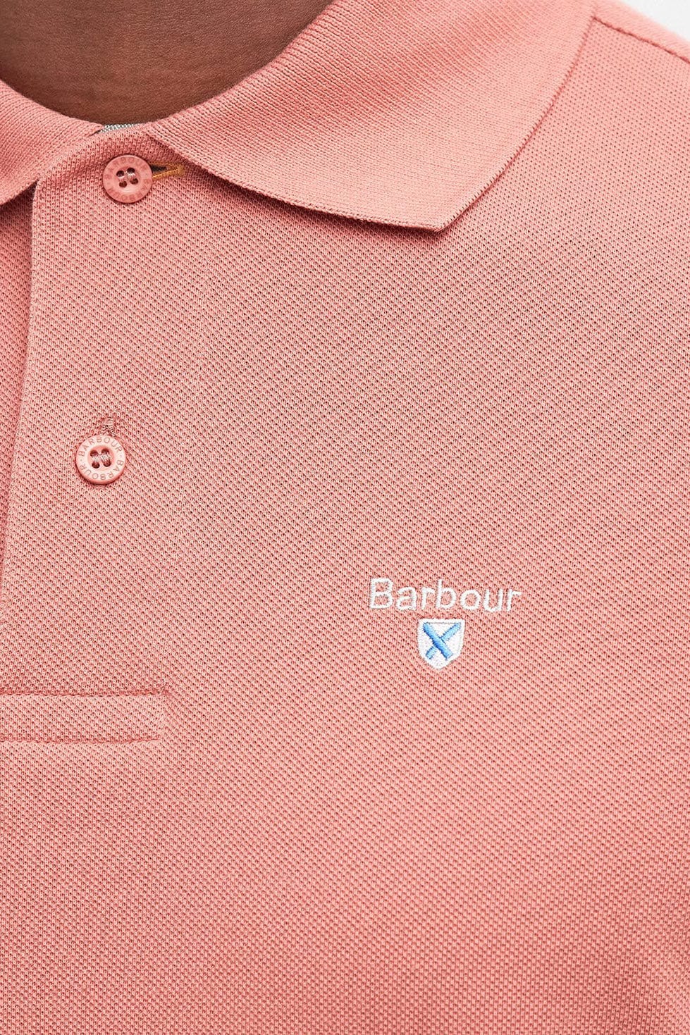 Tartan Pique Polo - Pink Clay - Image 7