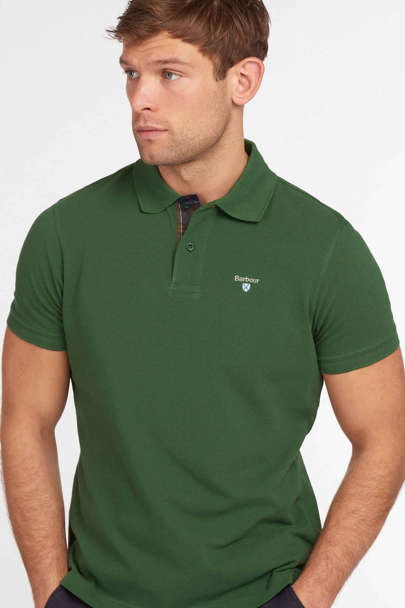 Tartan Pique Polo - Racing Green - Image 2