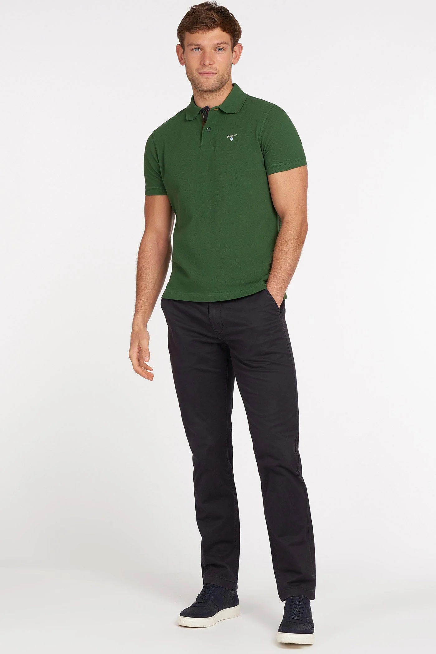 Tartan Pique Polo - Racing Green - Image 5