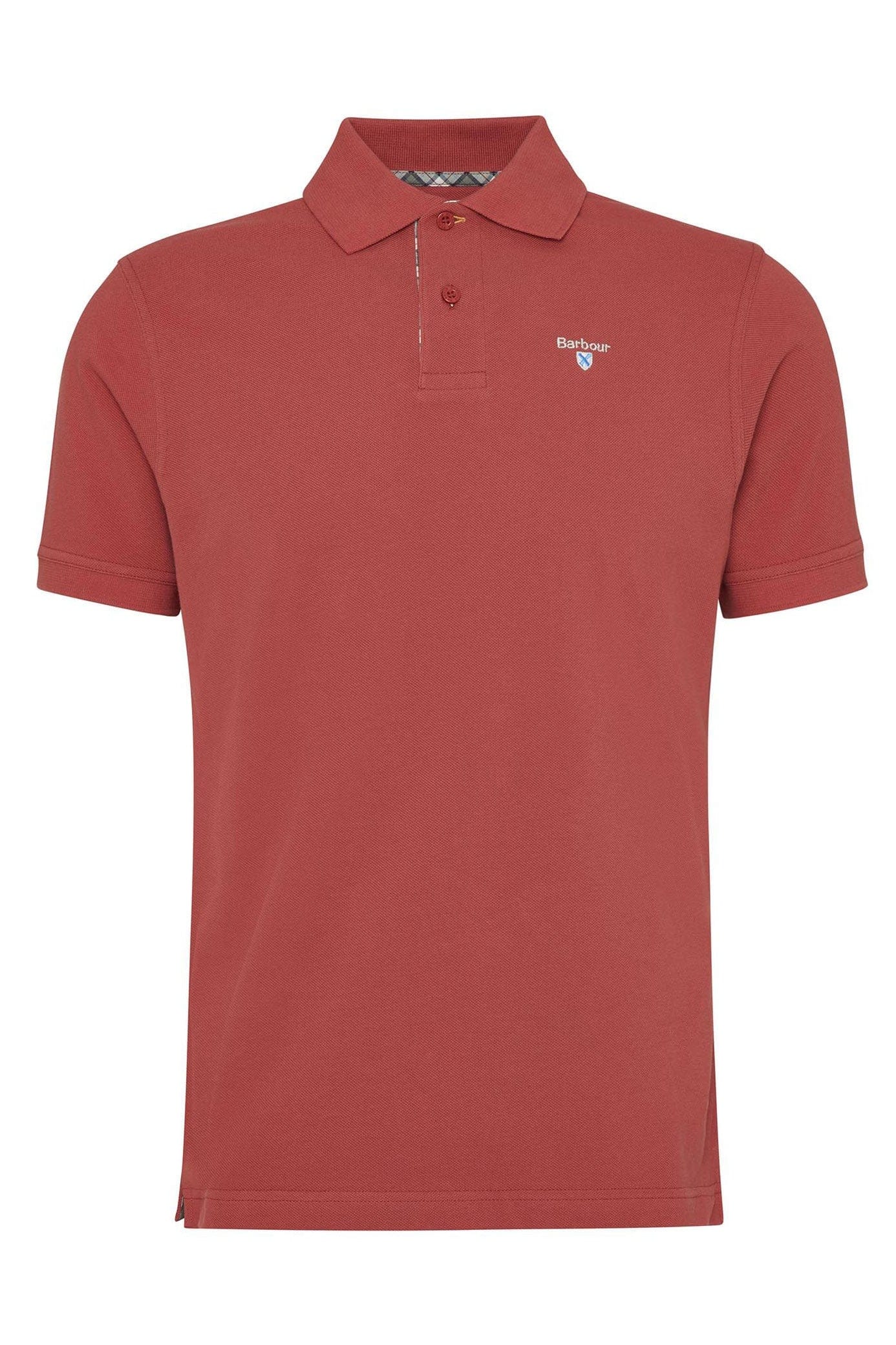 Tartan Pique Polo - Red Spice