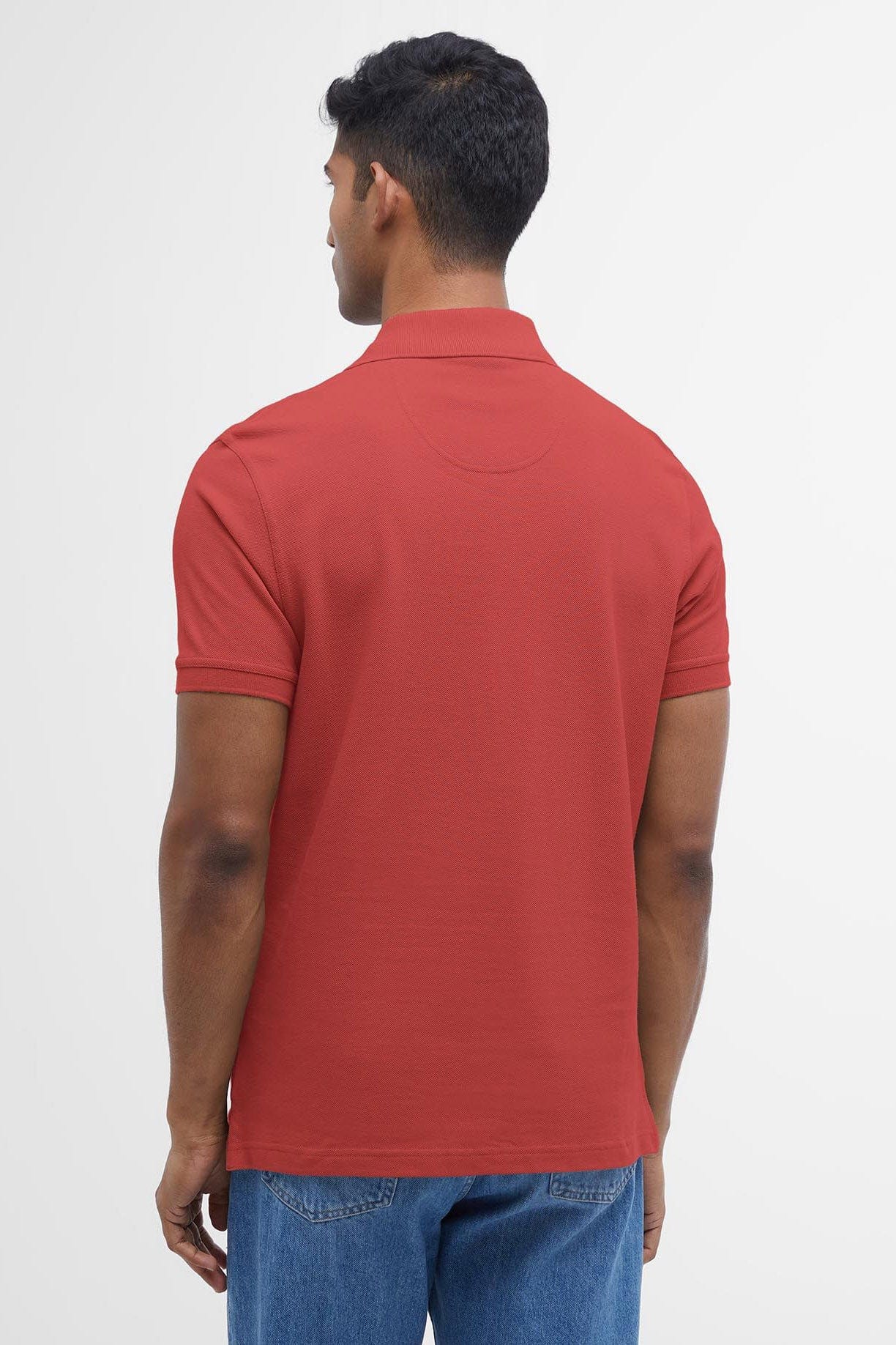 Tartan Pique Polo - Red Spice - Image 3