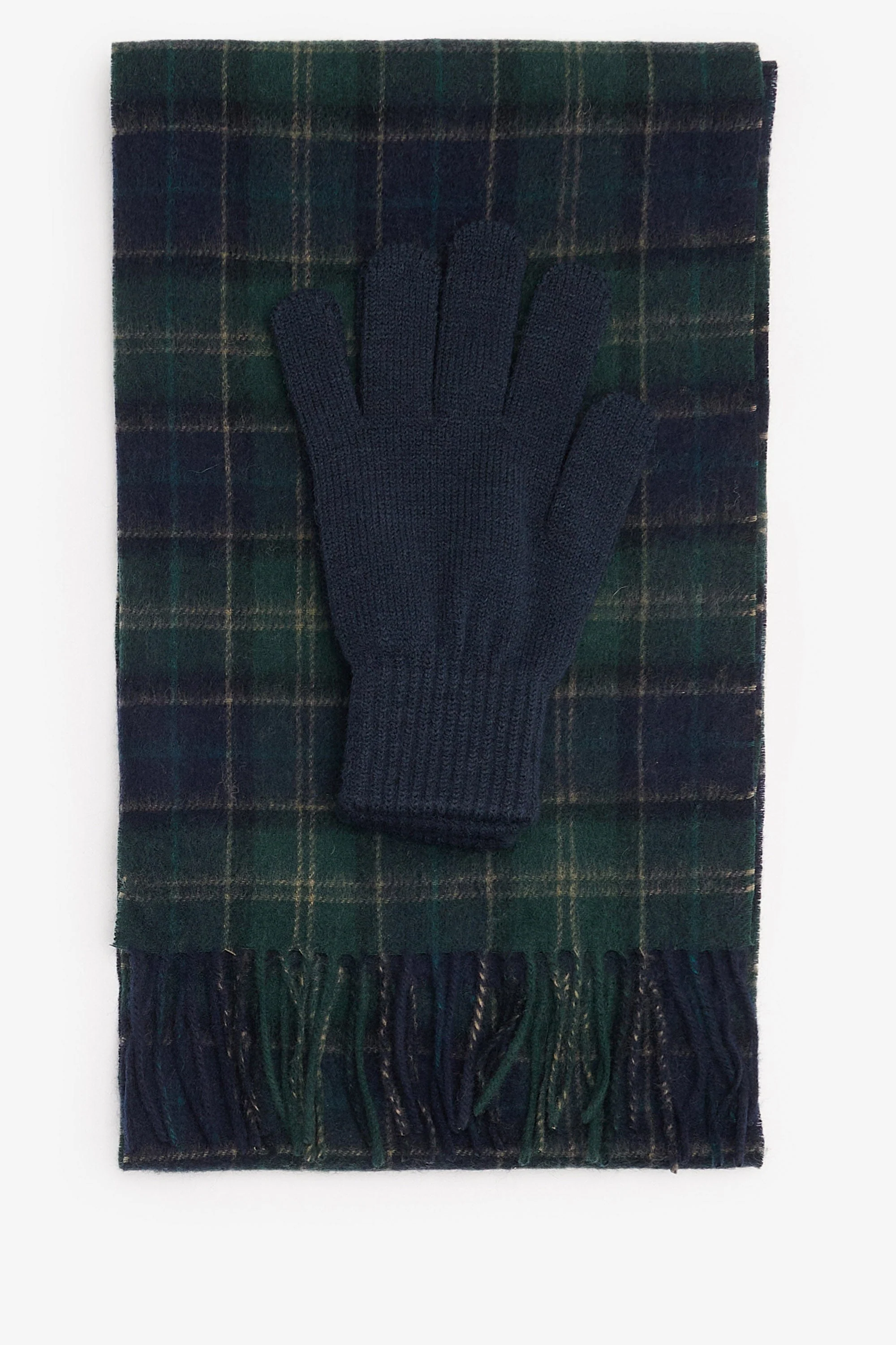 Tartan Scarf & Glove Gift Set - Green Loch Tartan