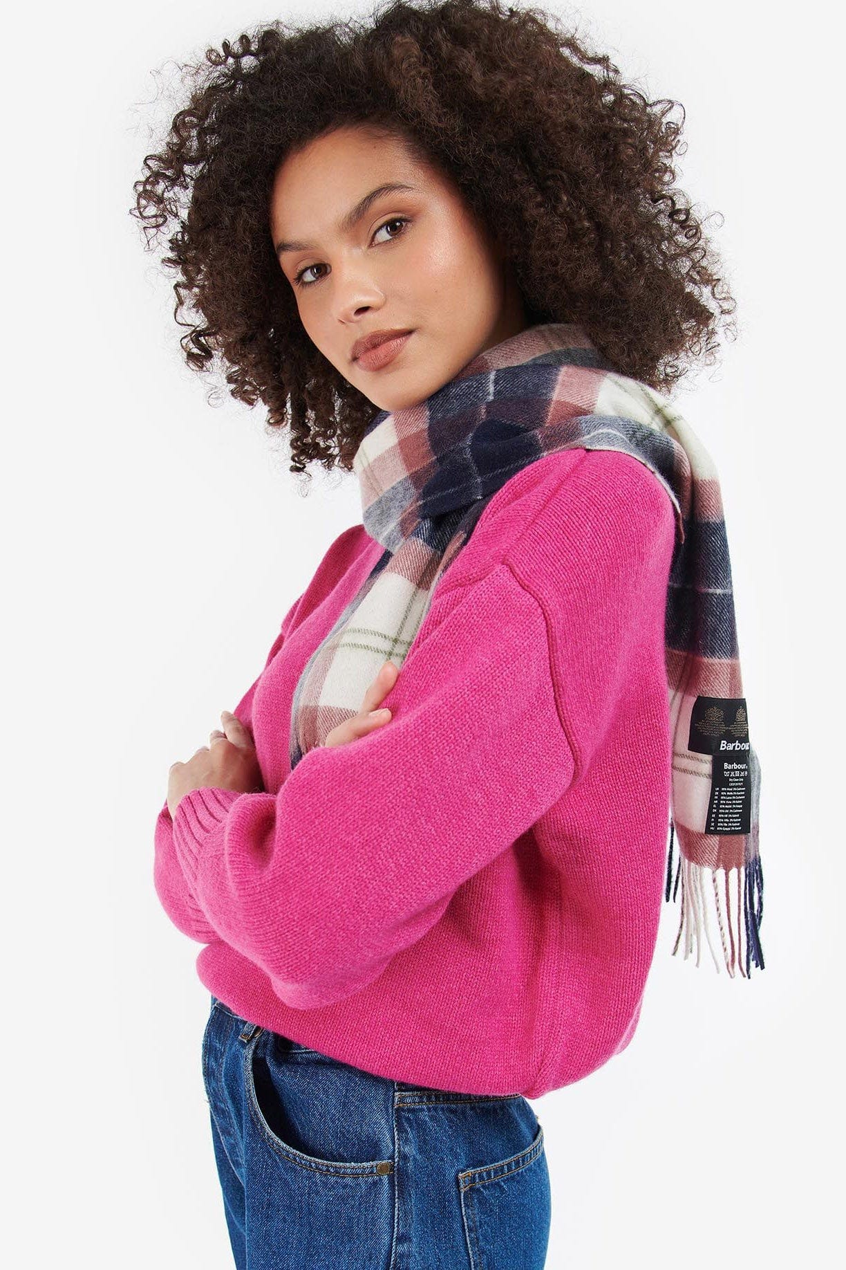 Tartan Scarf - Midnight Berry - Image 2