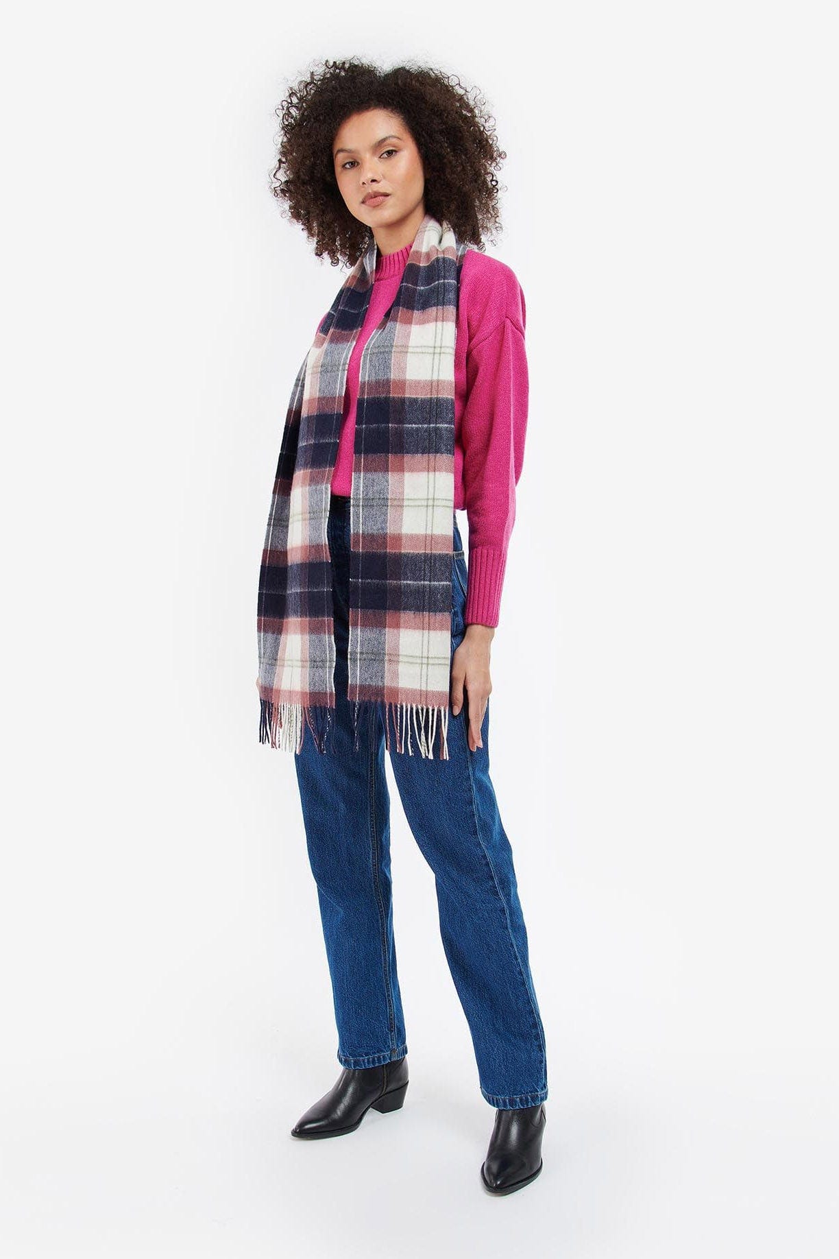 Tartan Scarf - Midnight Berry - Image 3