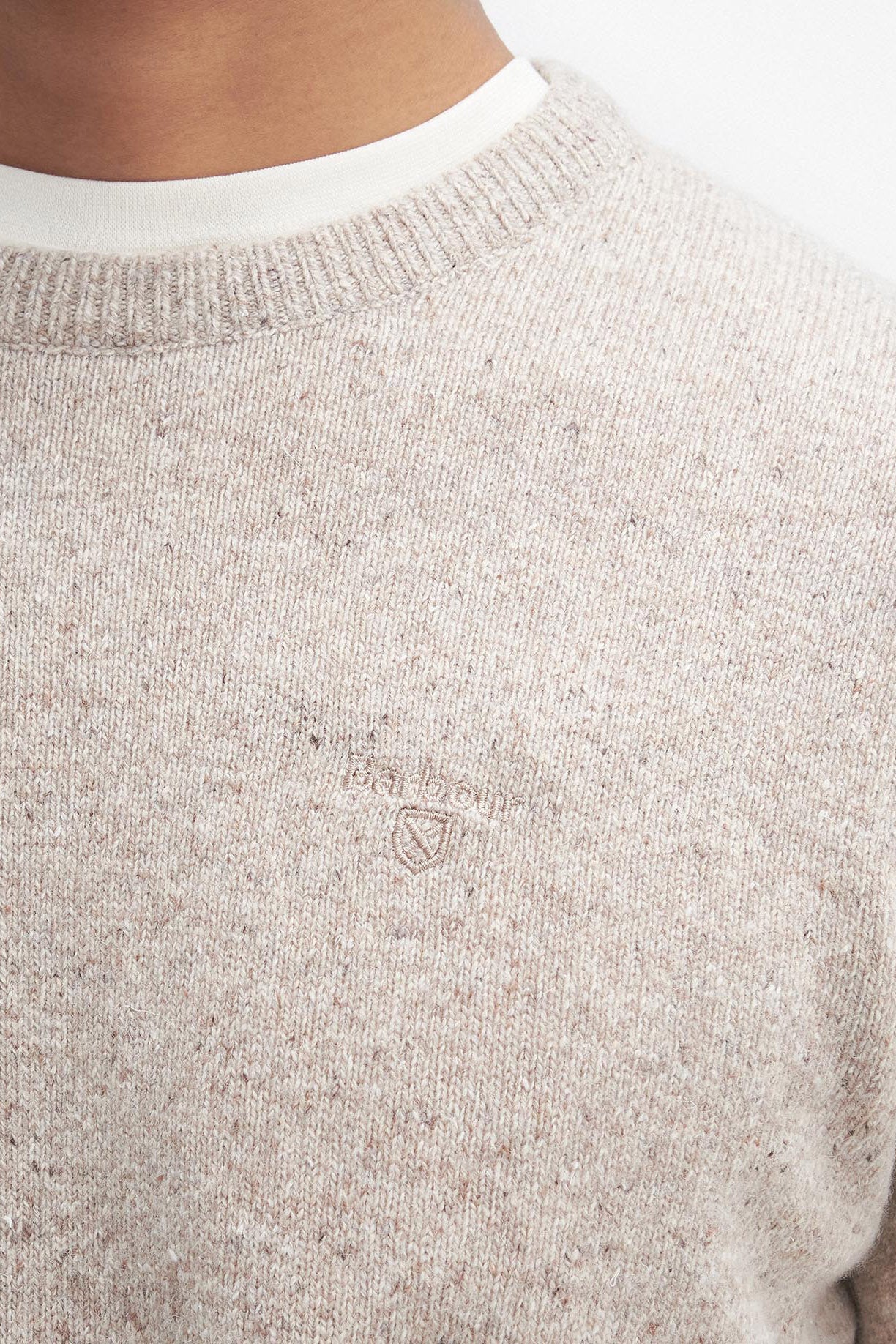 Tisbury Crew Neck Jumper - Stone - Image 5