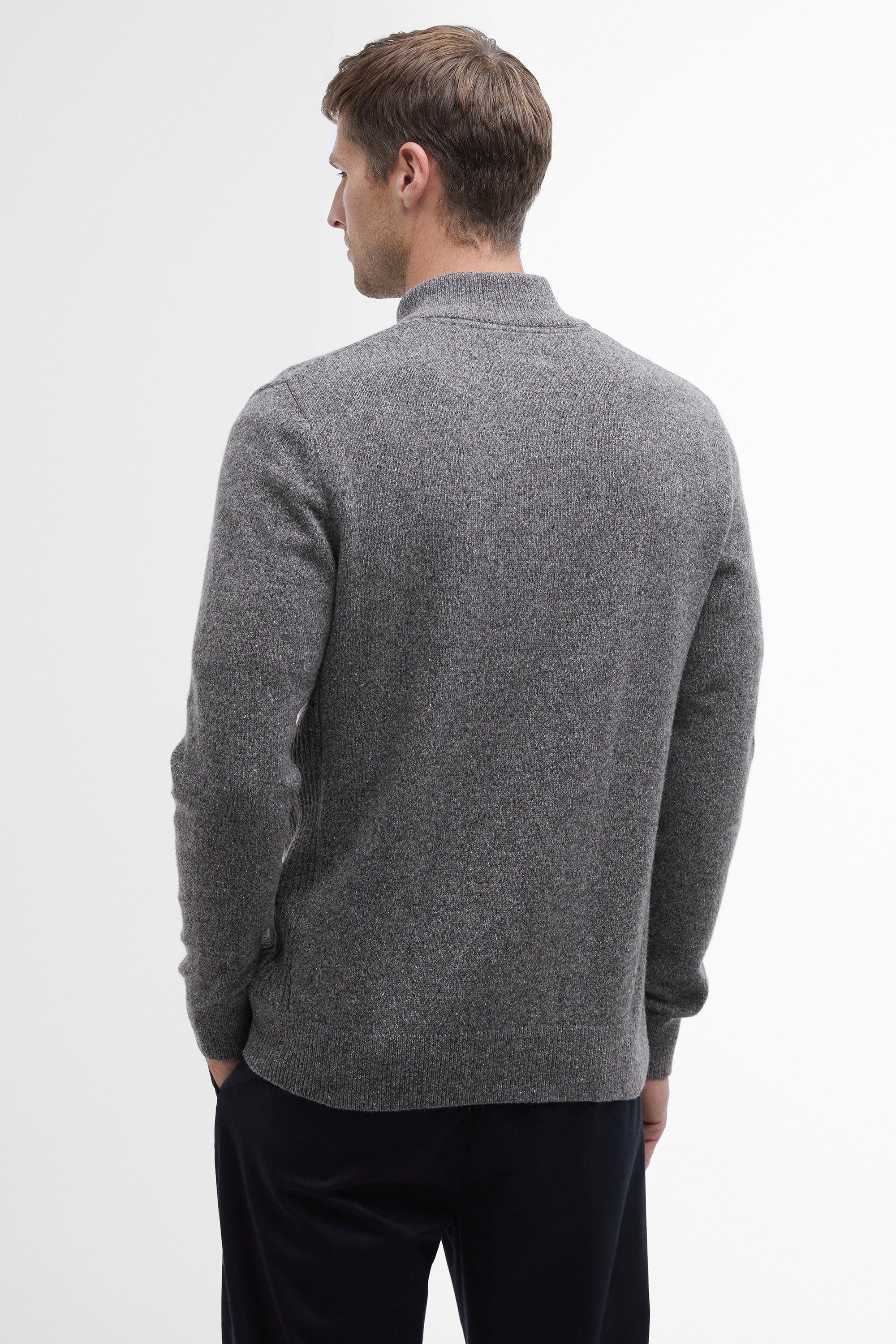 Tisbury Half Zip Knitted Jumper - Grey - Image 3