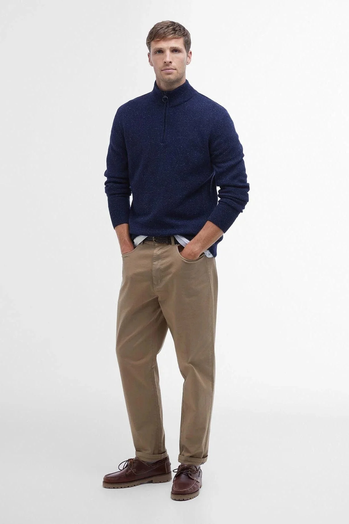 Tisbury Half Zip Knitted Jumper - Navy - Image 4