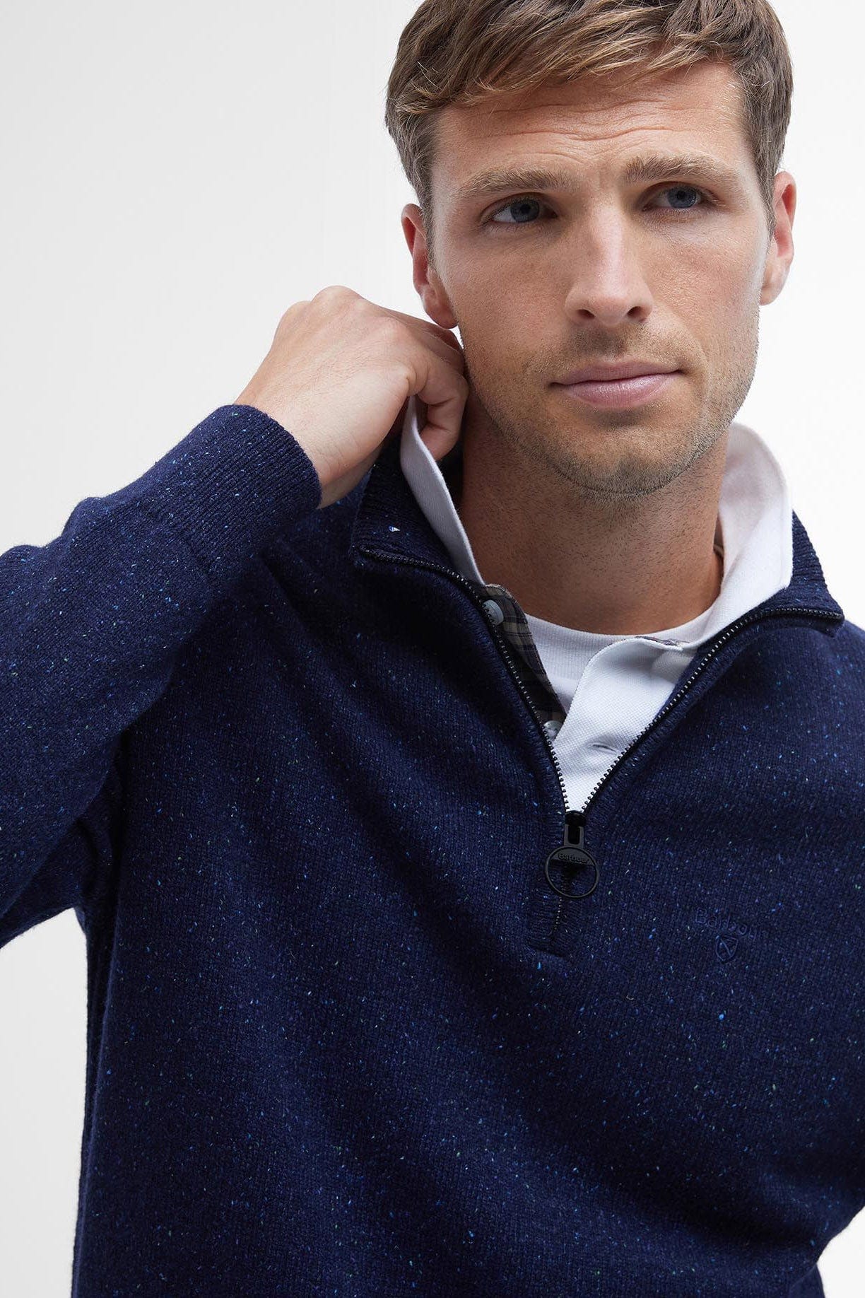 Tisbury Half Zip Knitted Jumper - Navy - Image 5