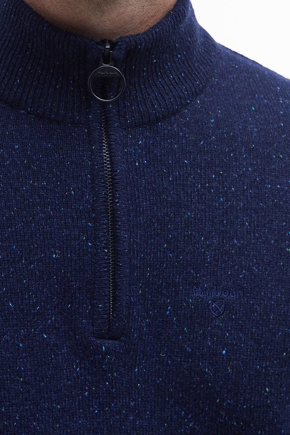 Tisbury Half Zip Knitted Jumper - Navy - Image 7
