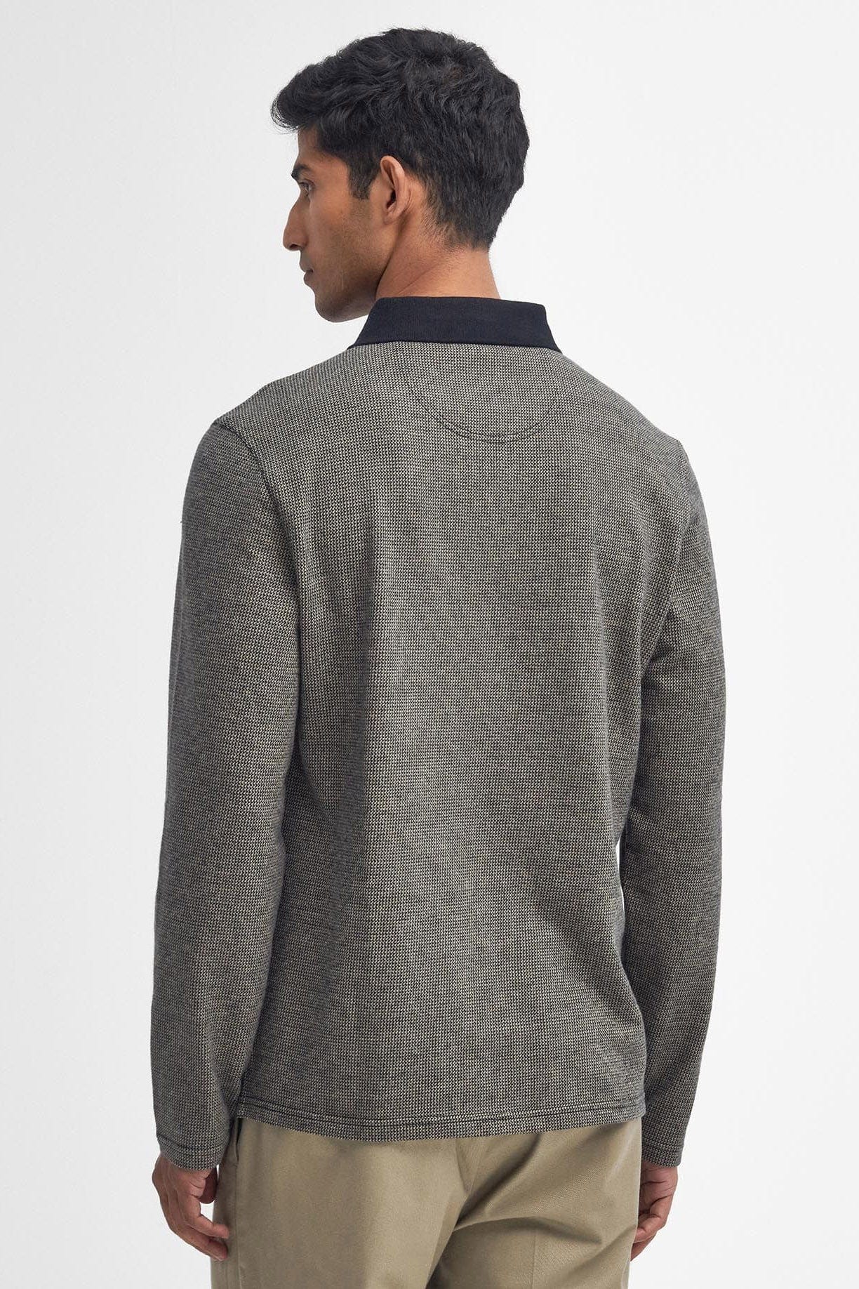 Walkford Long Sleeve Tailored Polo Shirt - Black - Image 3