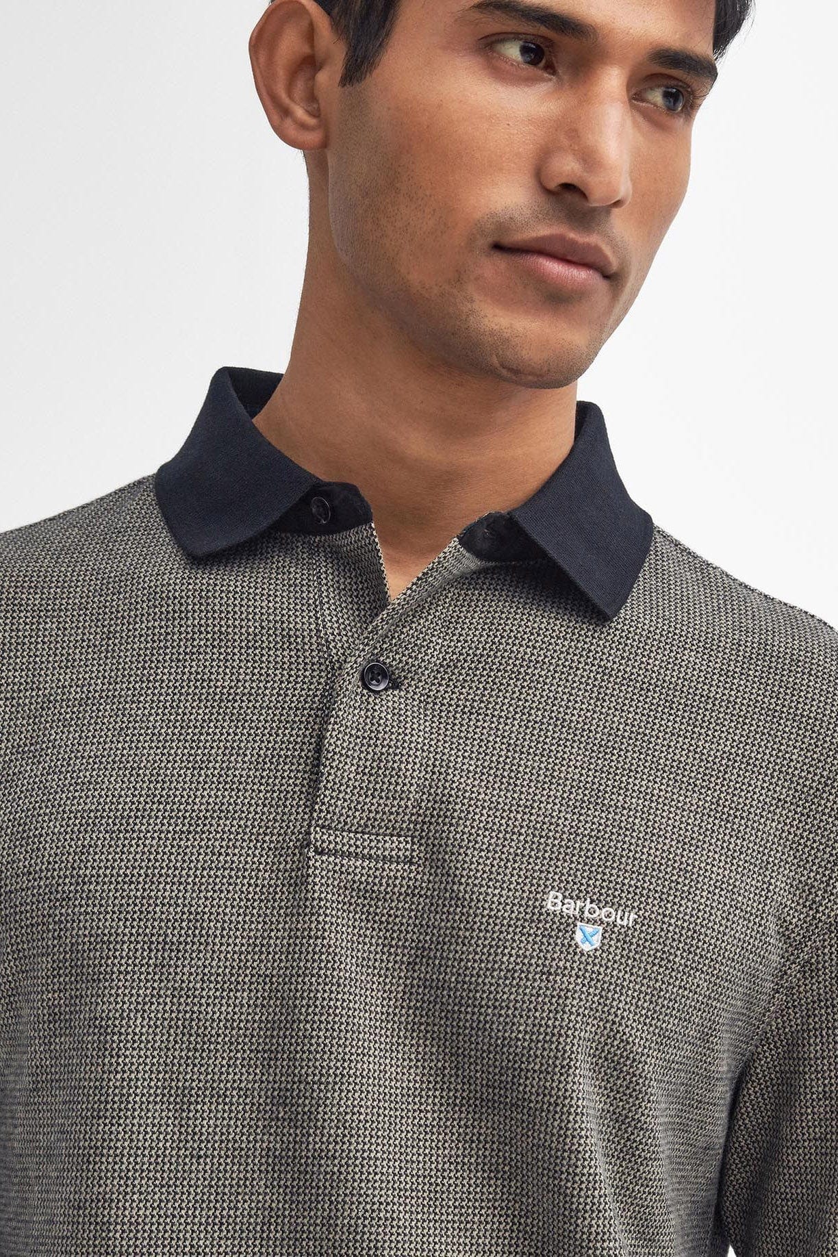 Walkford Long Sleeve Tailored Polo Shirt - Black - Image 4