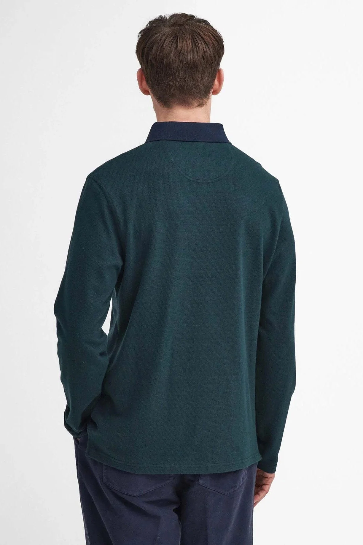 Walkford Long Sleeve Tailored Polo Shirt - Sapphire Navy - Image 3