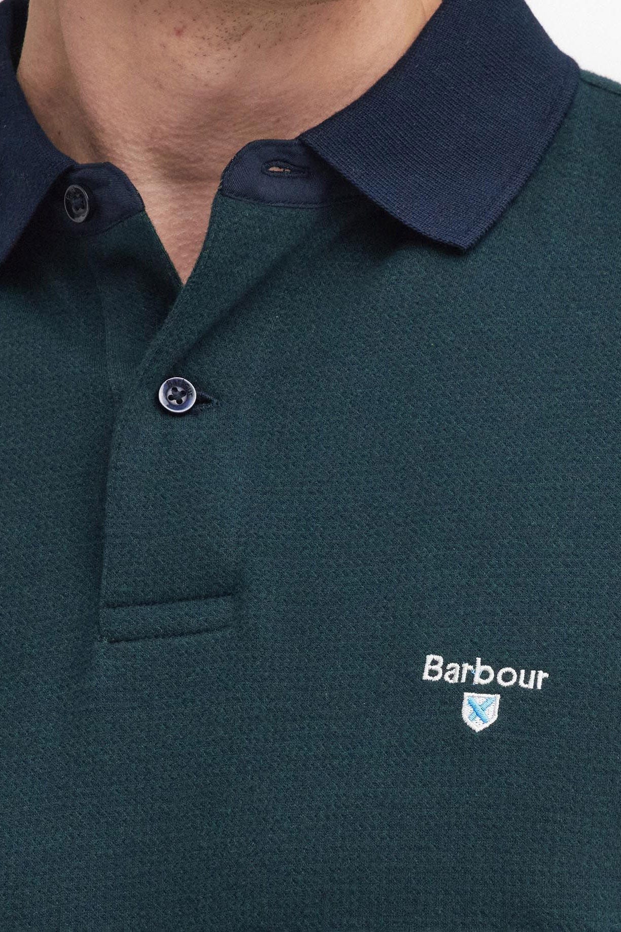Walkford Long Sleeve Tailored Polo Shirt - Sapphire Navy - Image 6